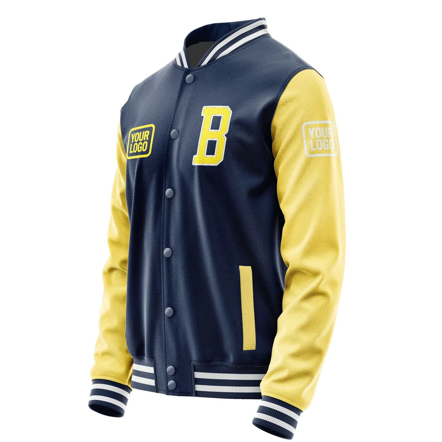 Custom Blue Light Yellow Jacket