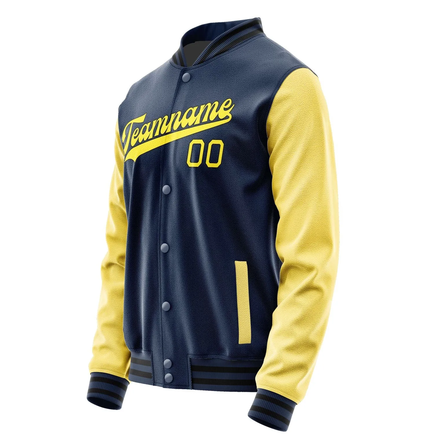 Custom Blue Light Yellow Jacket