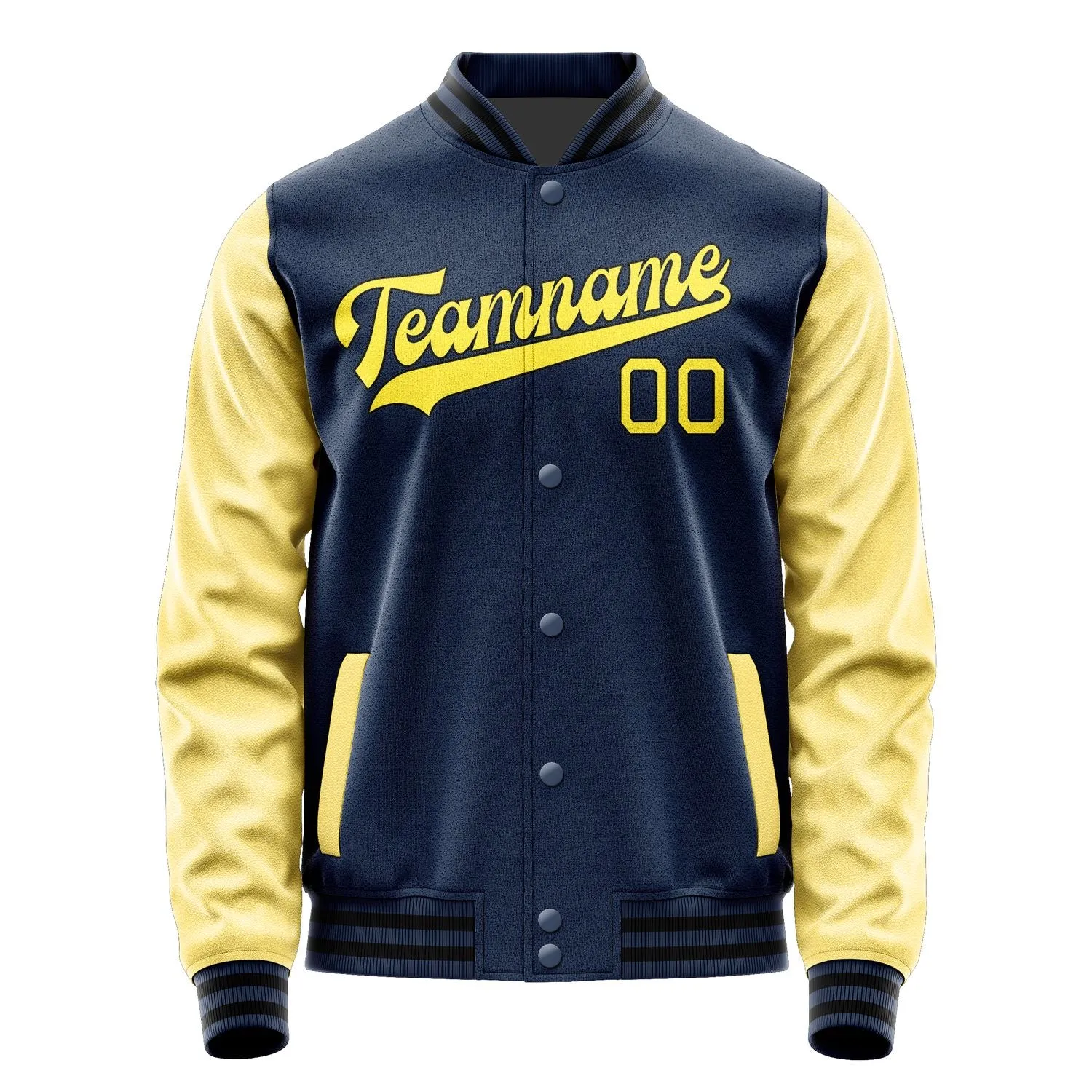 Custom Blue Light Yellow Jacket