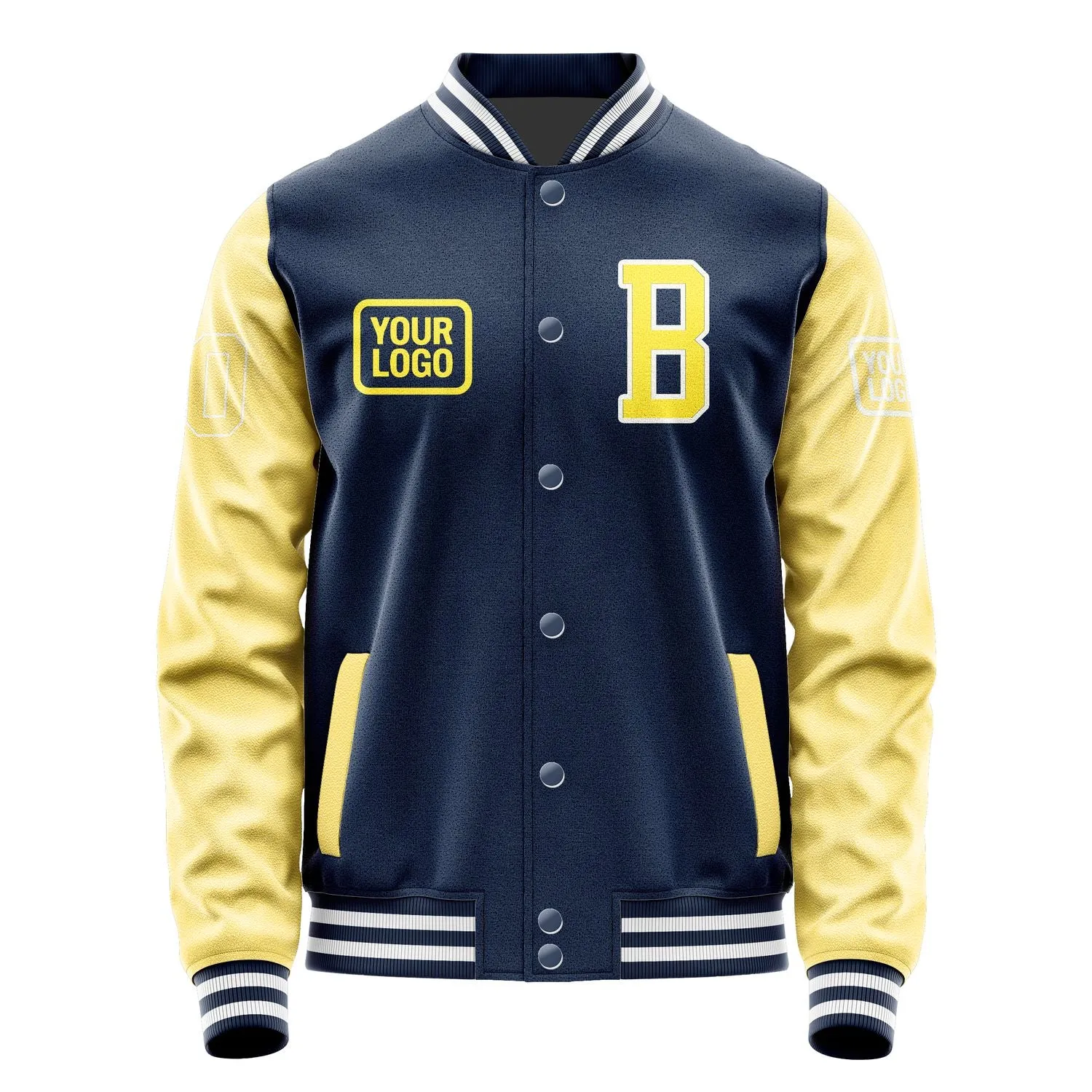 Custom Blue Light Yellow Jacket