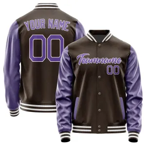 Custom Brown Light Purple Jacket