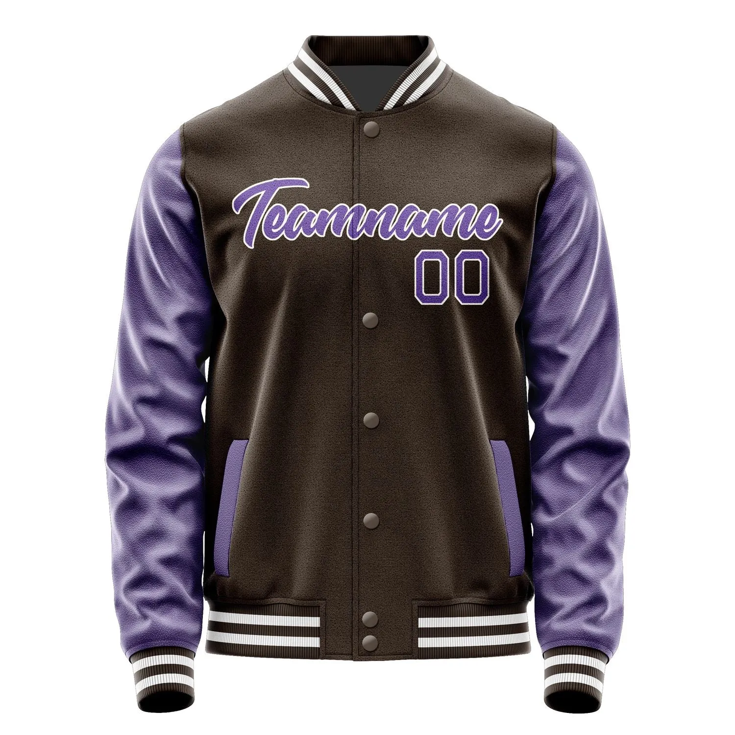 Custom Brown Light Purple Jacket