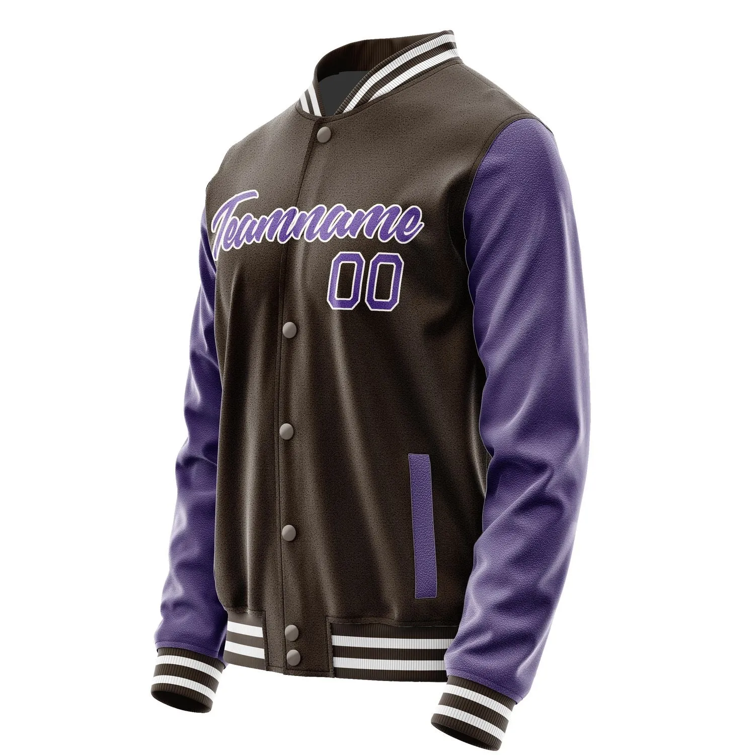 Custom Brown Light Purple Jacket