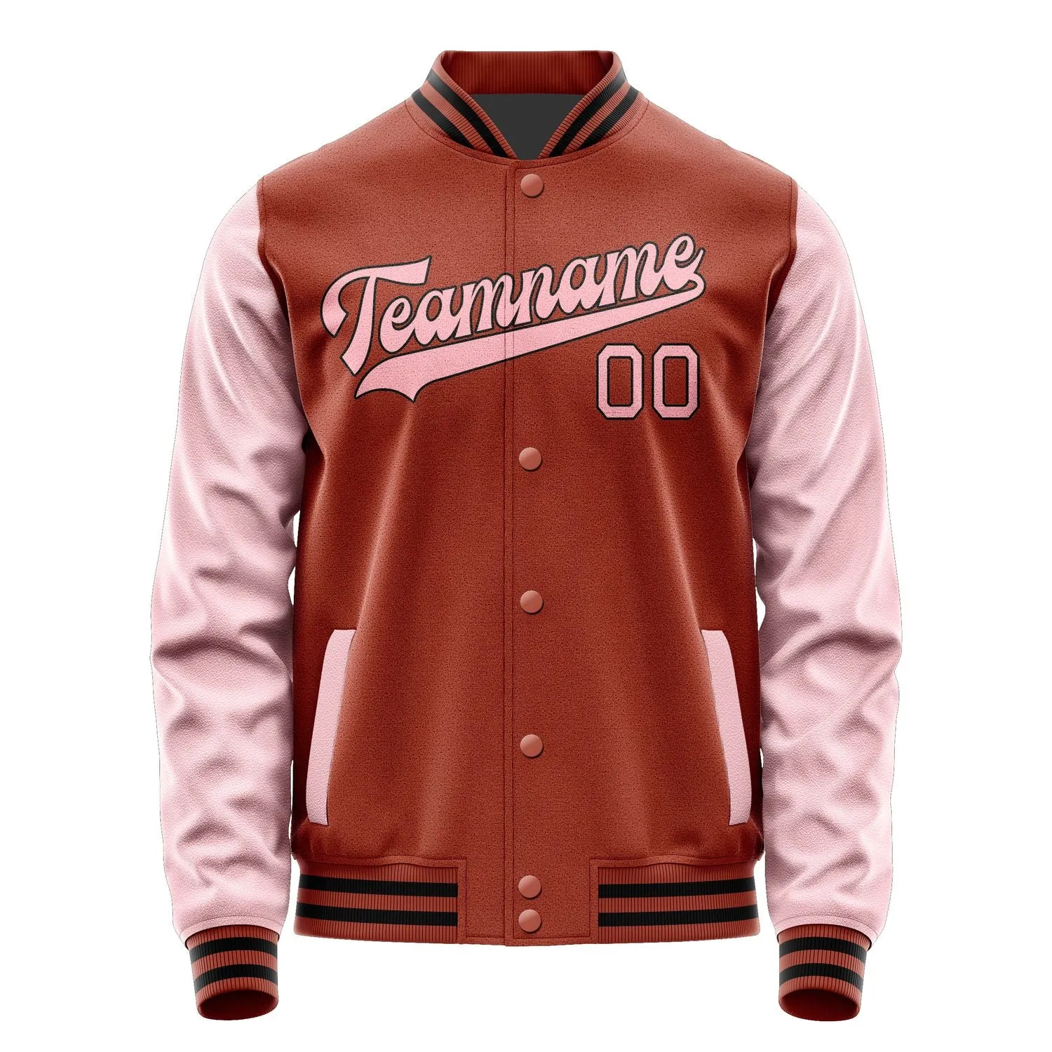 Custom Coral Red Light Pink Jacket