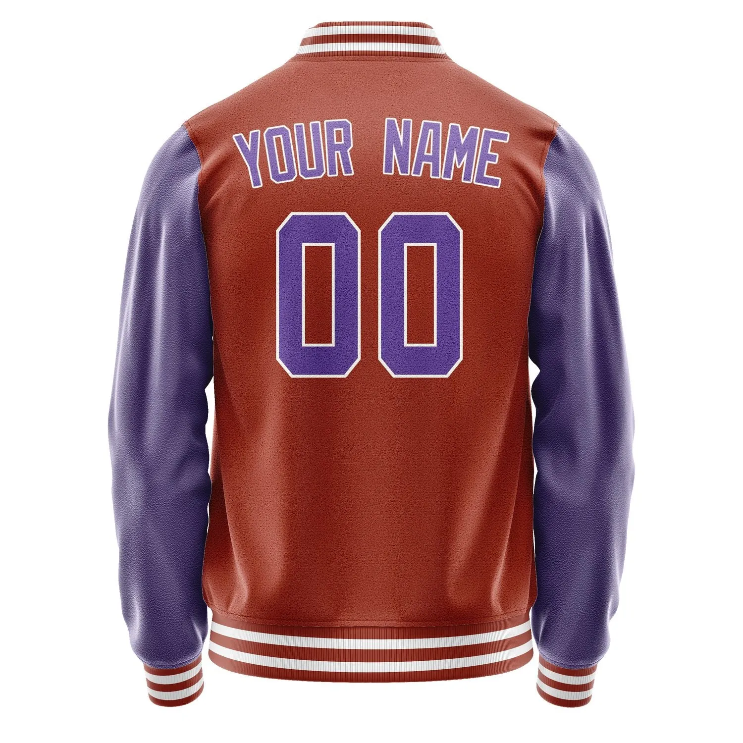 Custom Coral Red Light Purple Jacket
