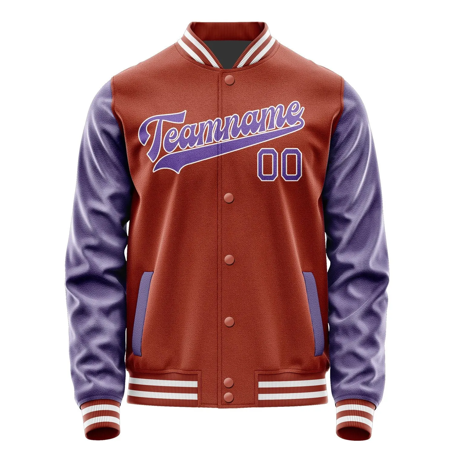 Custom Coral Red Light Purple Jacket
