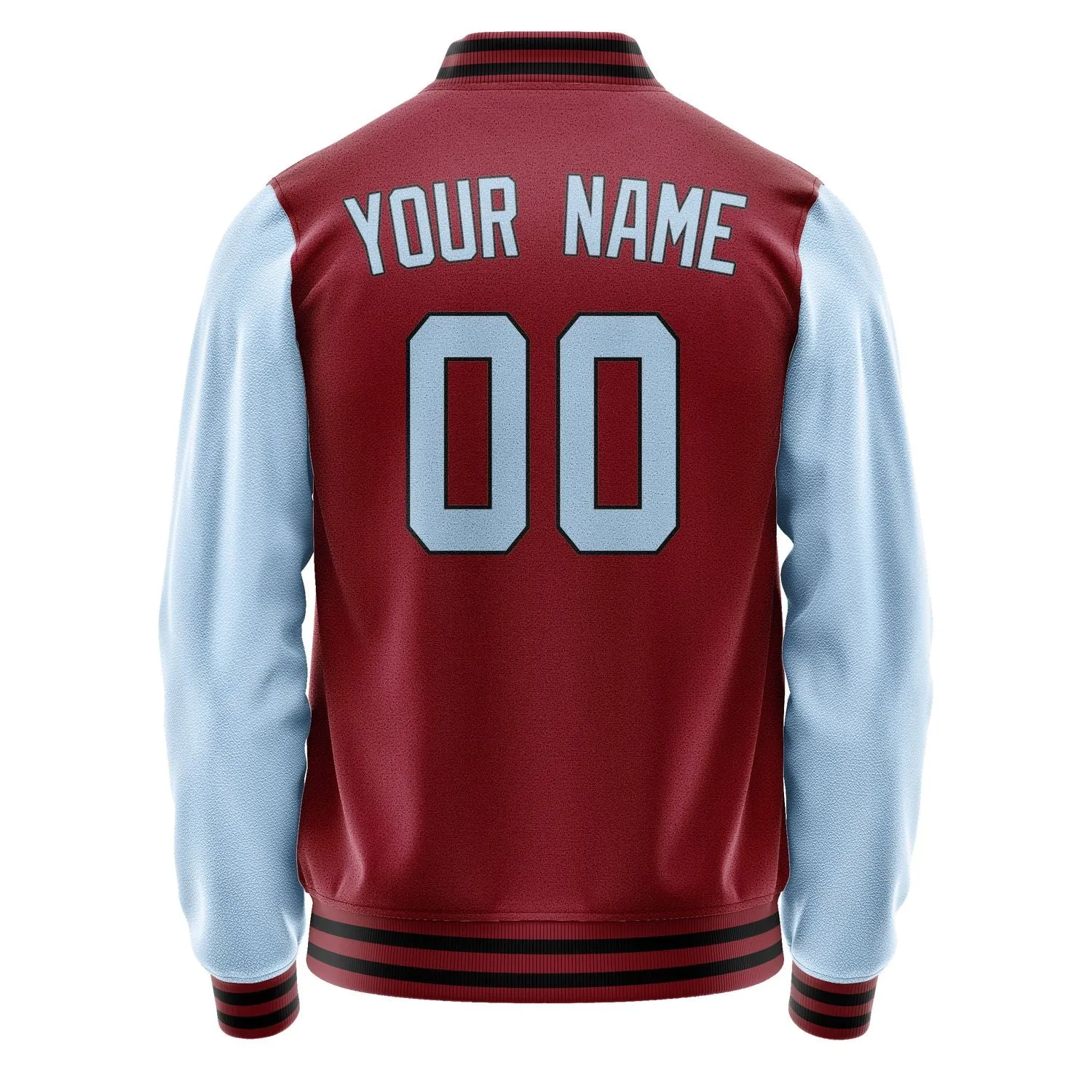 Custom Crimson Red Light Blue Jacket