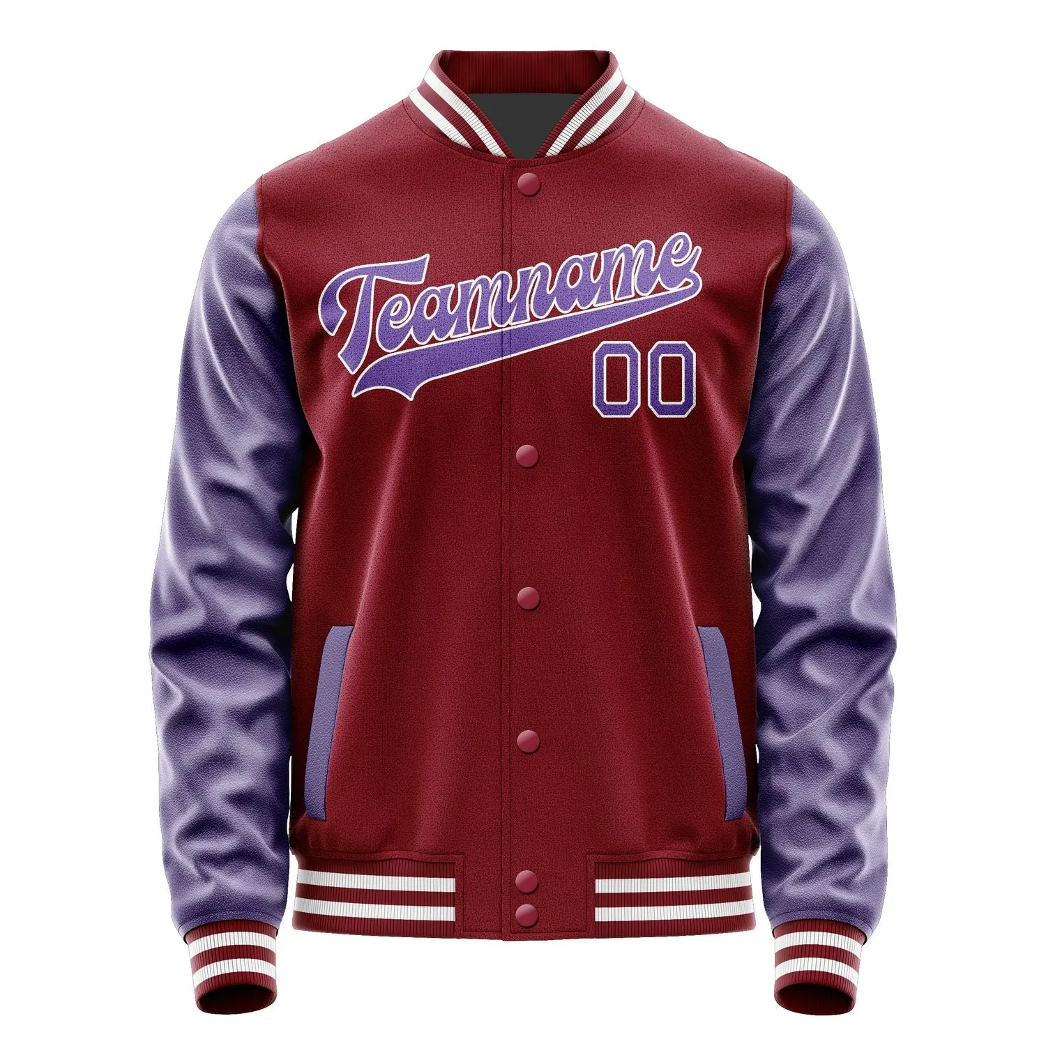Custom Crimson Red Light Purple Jacket