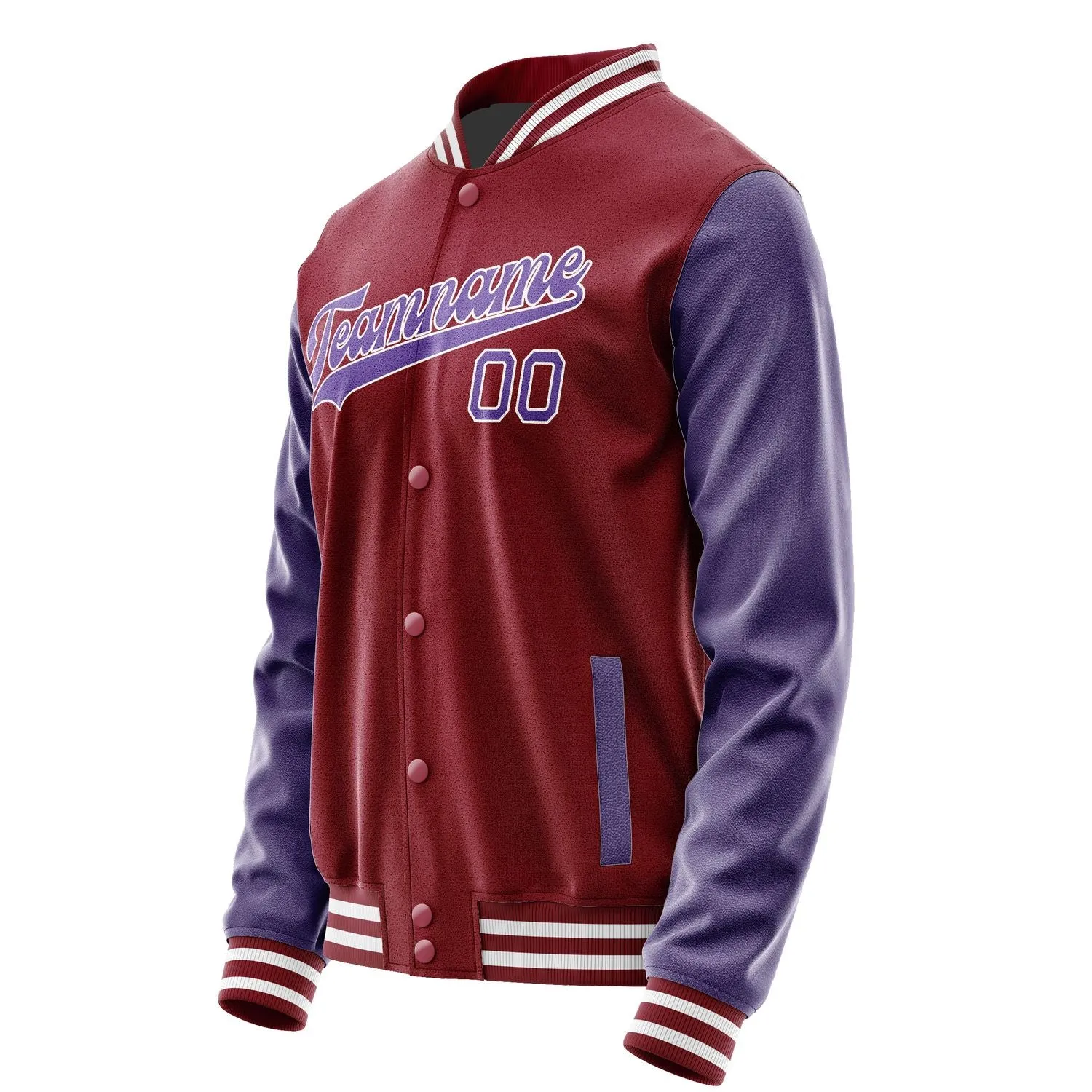 Custom Crimson Red Light Purple Jacket