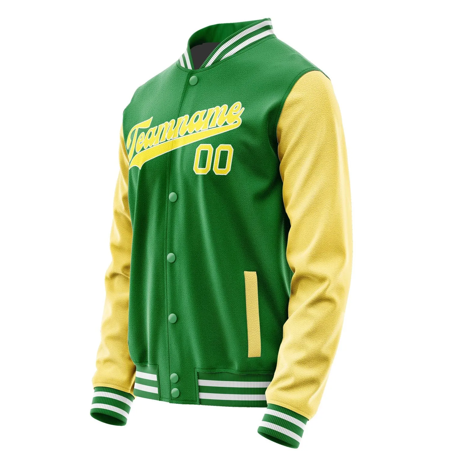 Custom Emerald Green Light Yellow Jacket