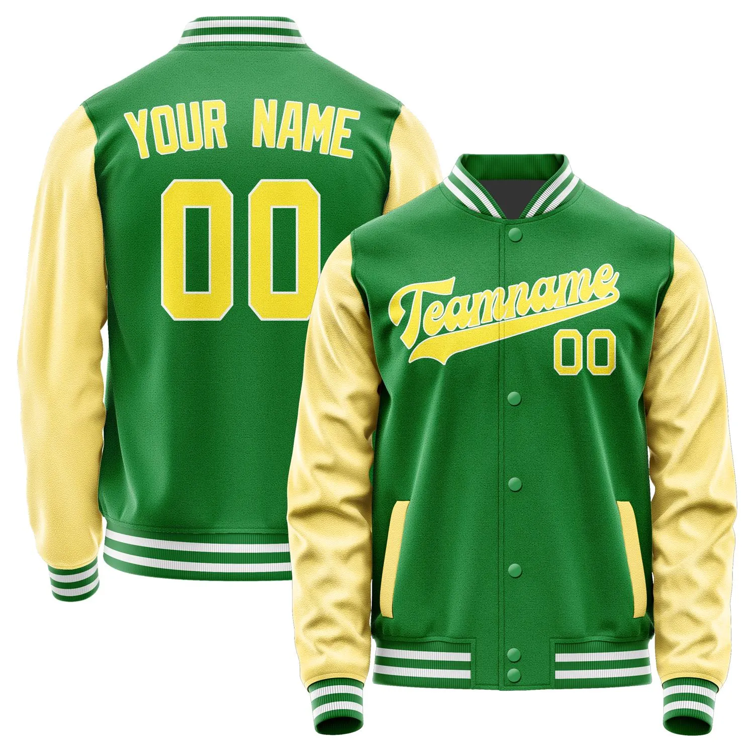 Custom Emerald Green Light Yellow Jacket
