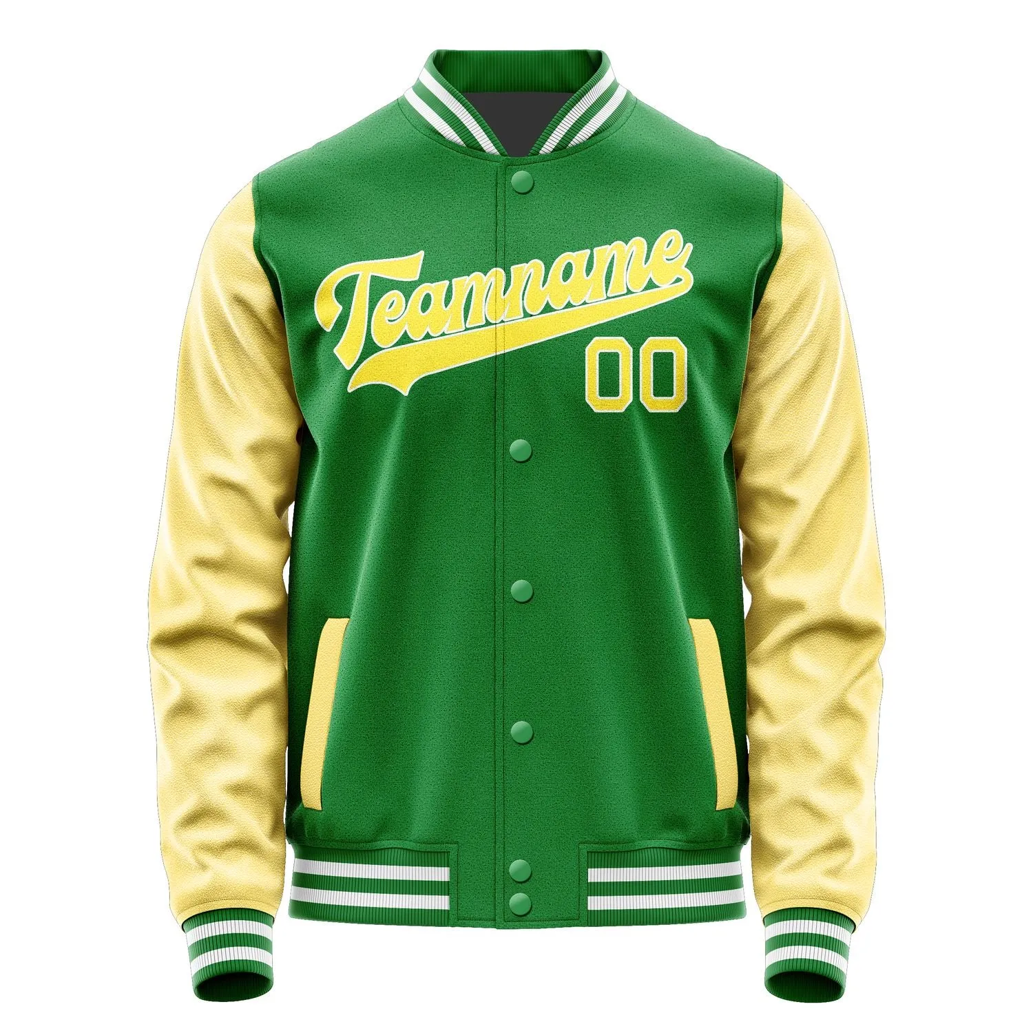 Custom Emerald Green Light Yellow Jacket