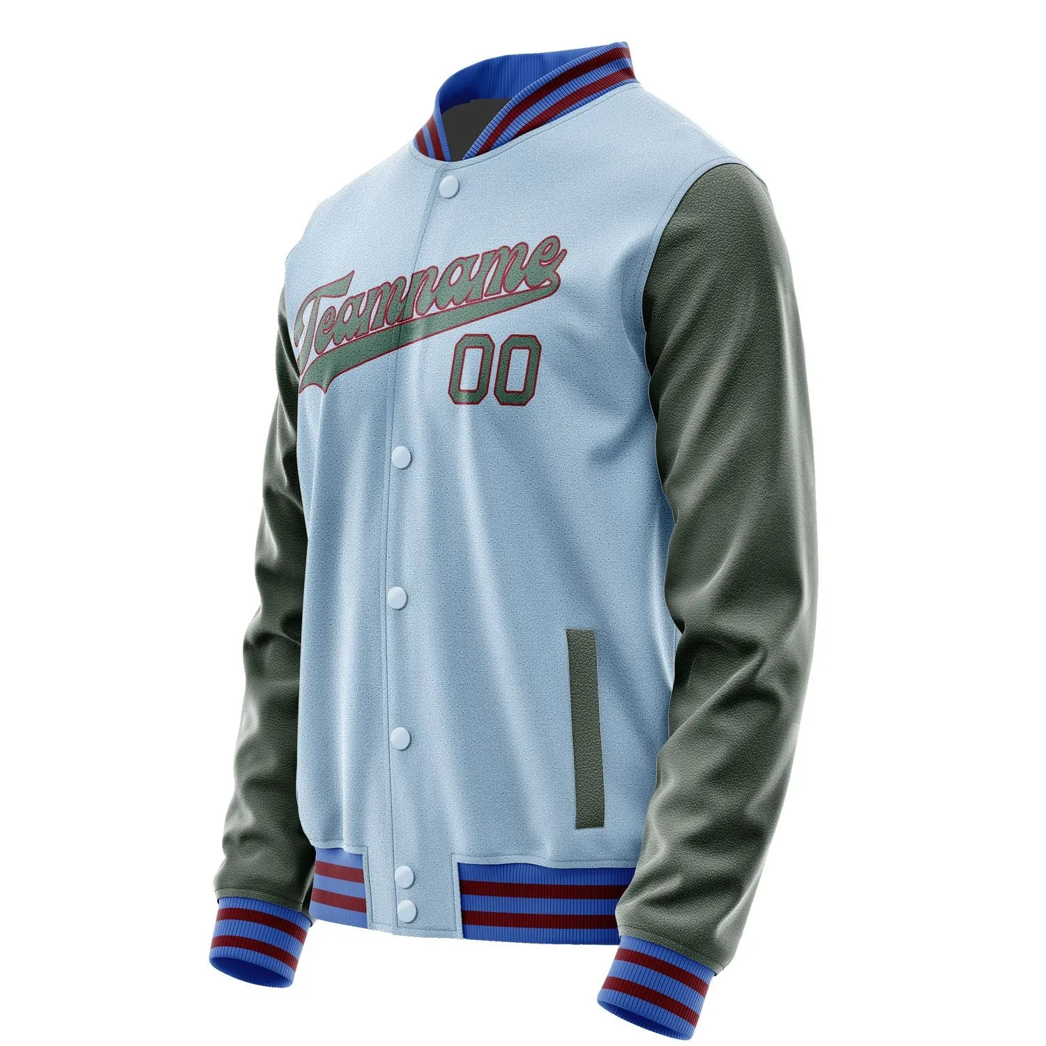 Custom Light Blue Blue Green Jacket