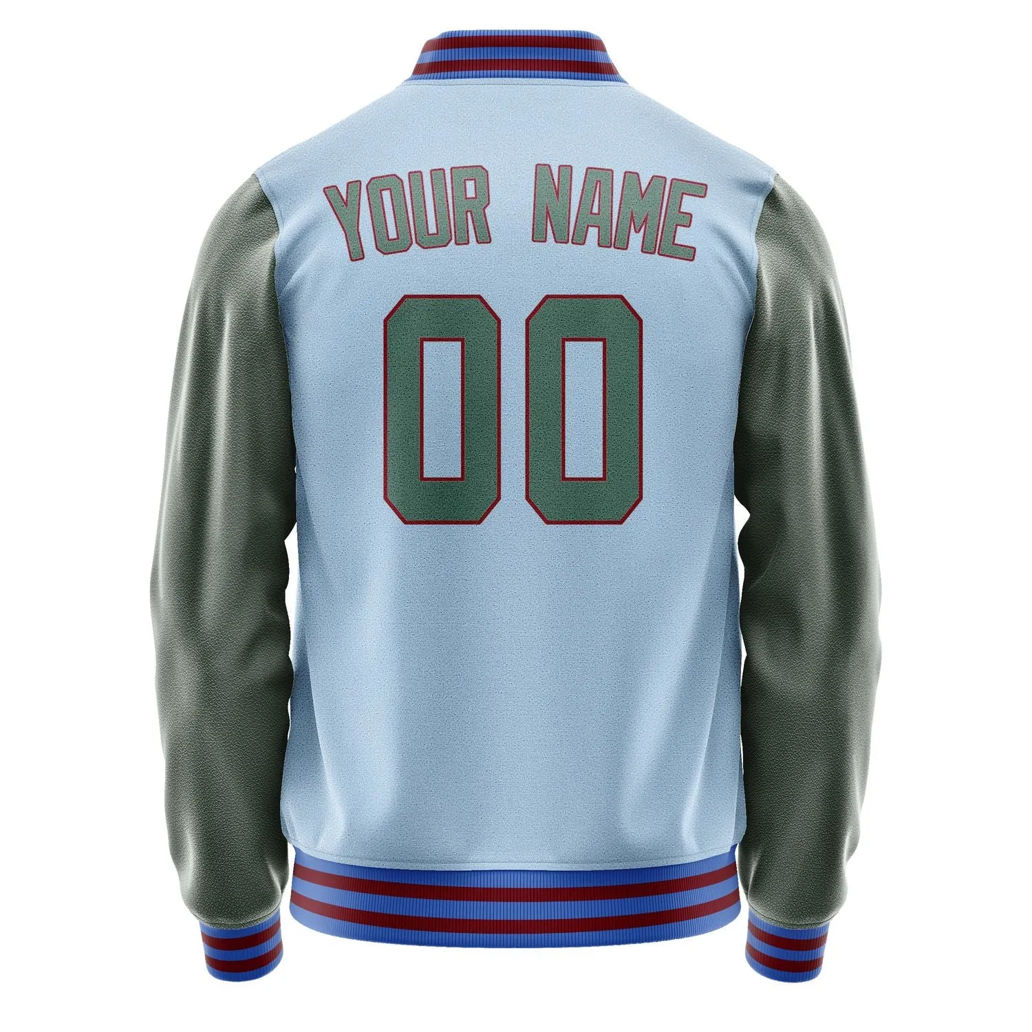 Custom Light Blue Blue Green Jacket