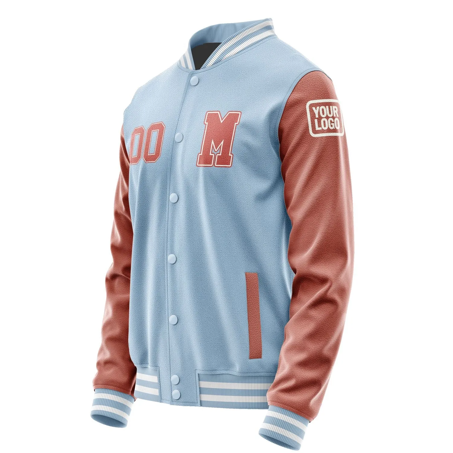 Custom Light Blue Copper Rose Jacket