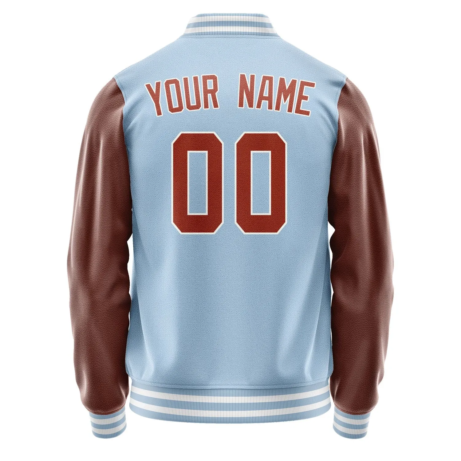 Custom Light Blue Coral Red Jacket