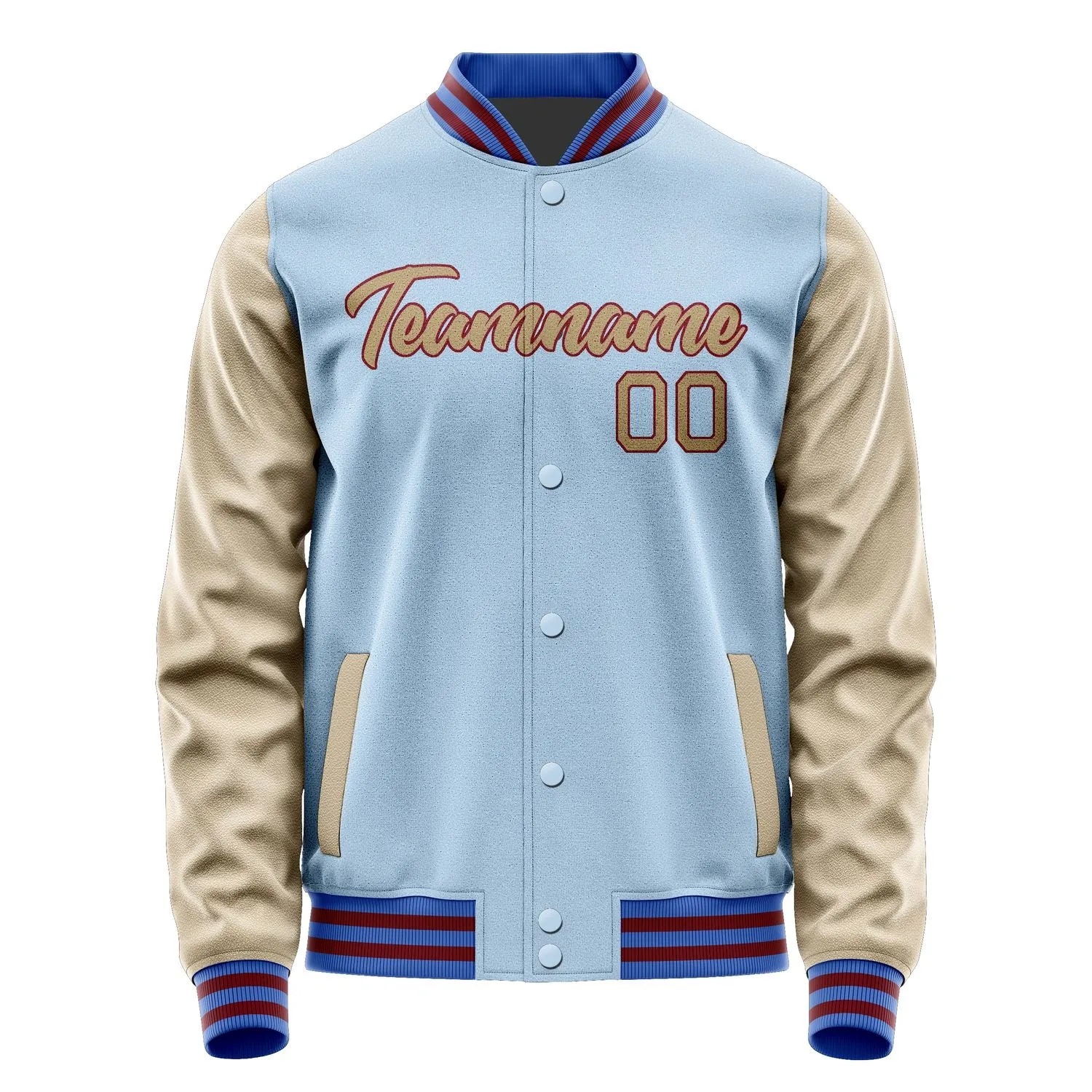 Custom Light Blue Light Khaki Jacket