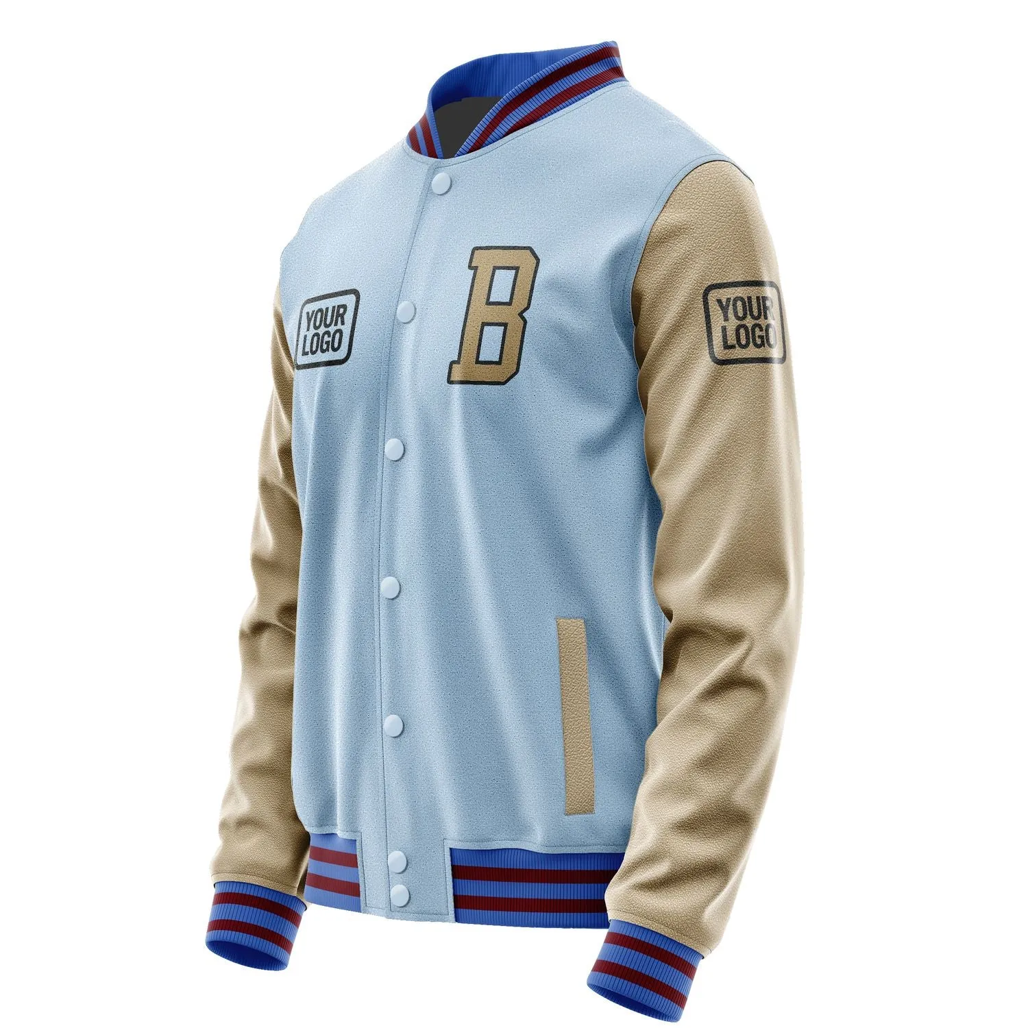 Custom Light Blue Light Khaki Jacket