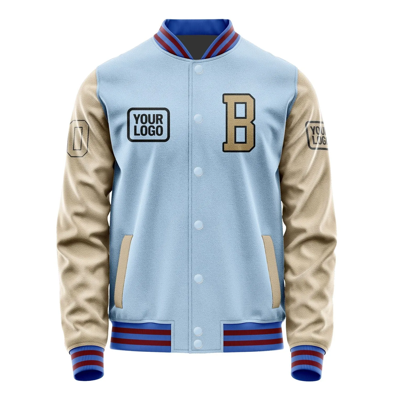 Custom Light Blue Light Khaki Jacket