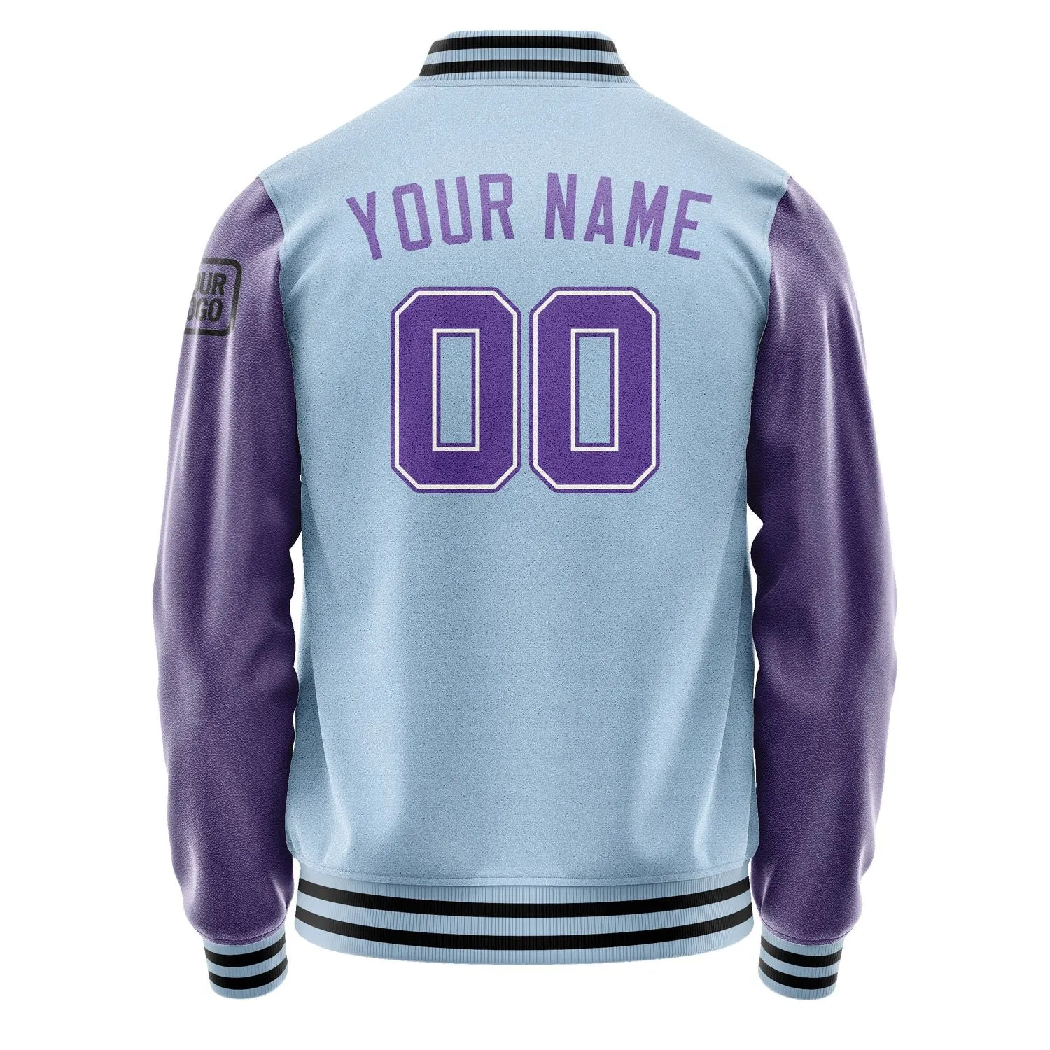 Custom Light Blue Light Purple Jacket
