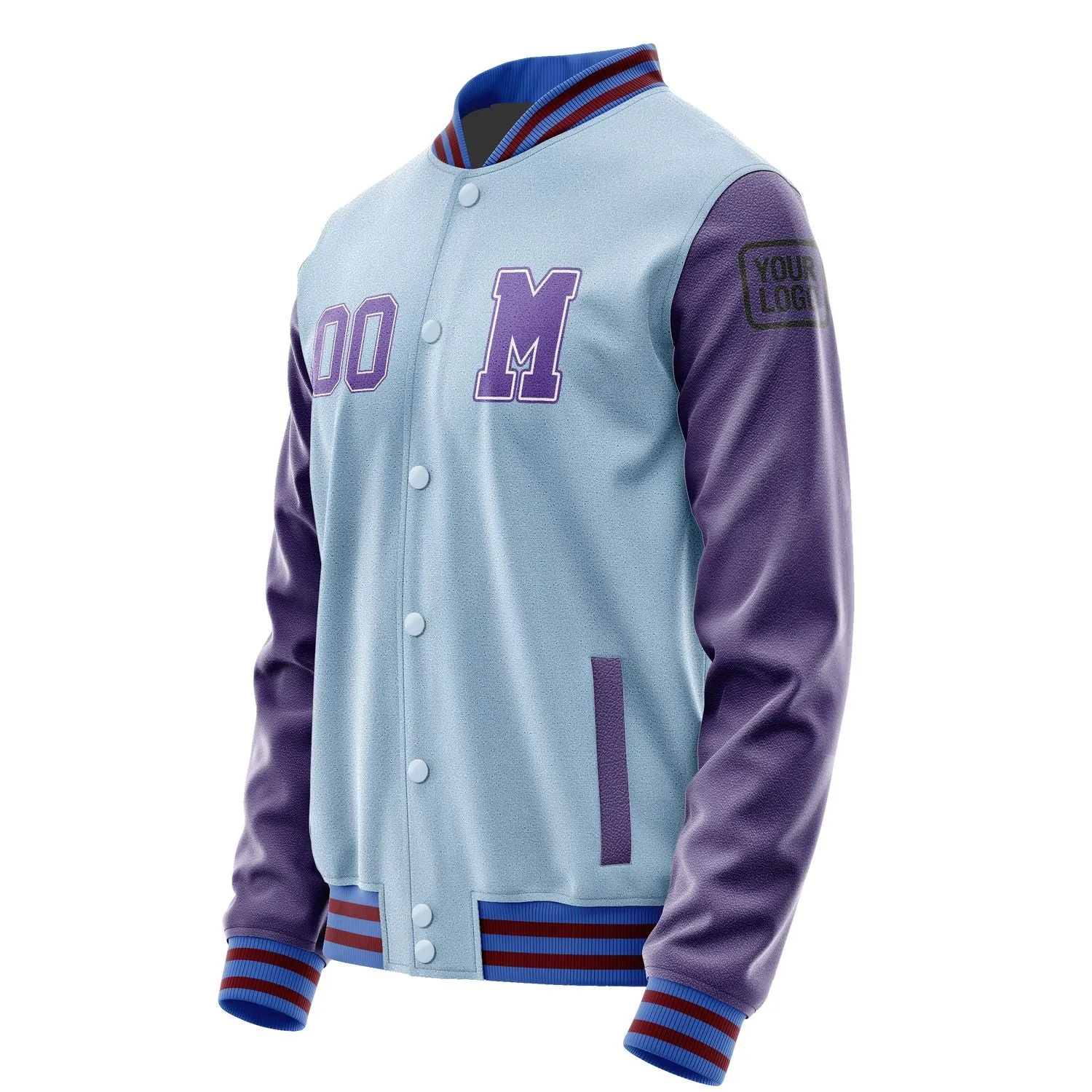 Custom Light Blue Light Purple Jacket