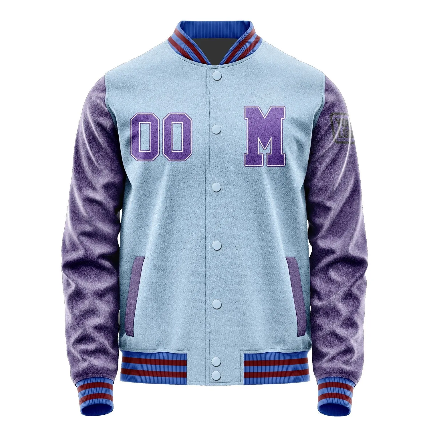 Custom Light Blue Light Purple Jacket