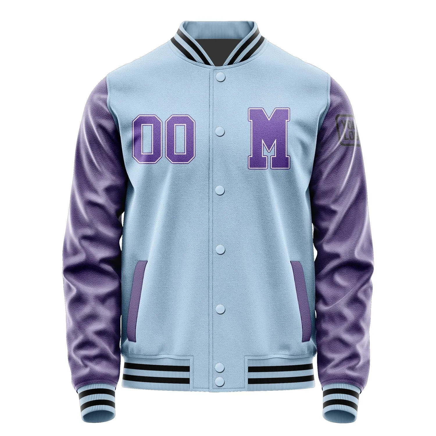 Custom Light Blue Light Purple Jacket