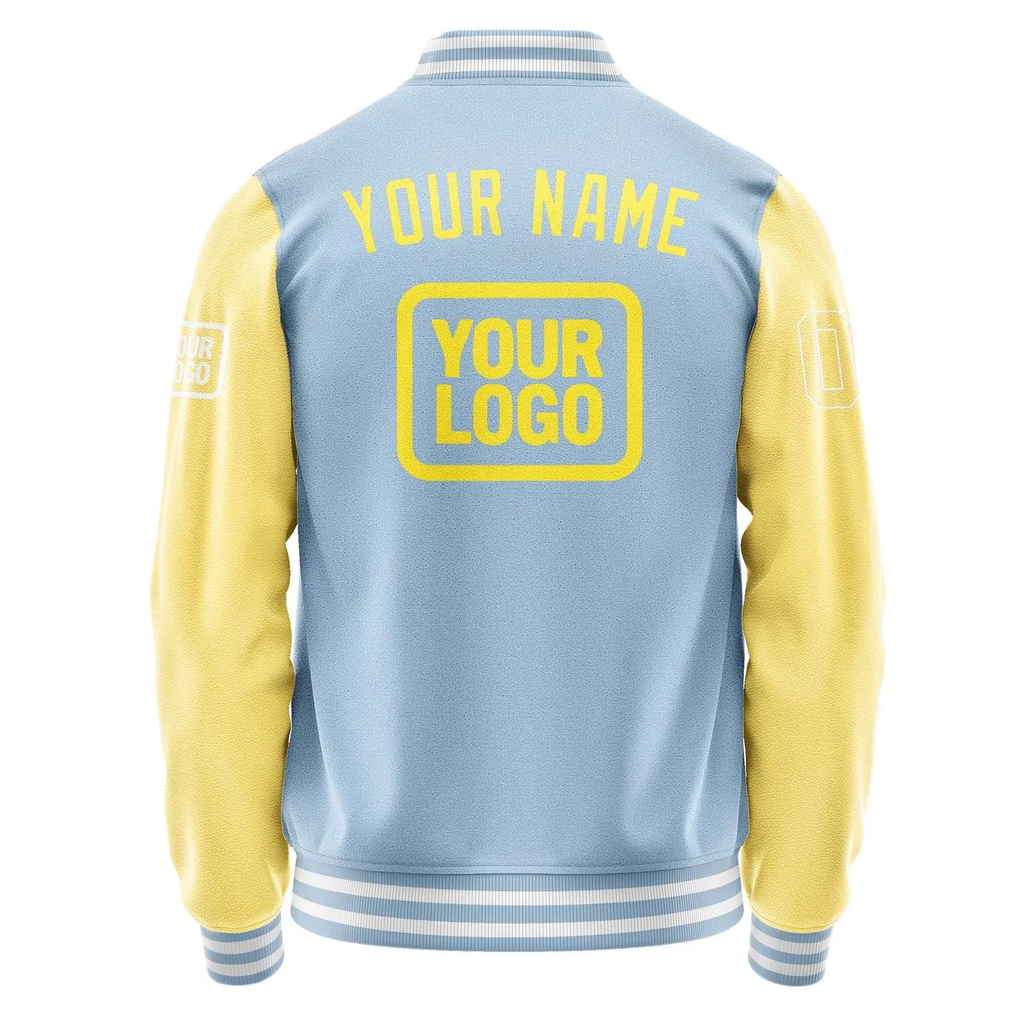 Custom Light Blue Light Yellow Jacket