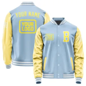 Custom Light Blue Light Yellow Jacket