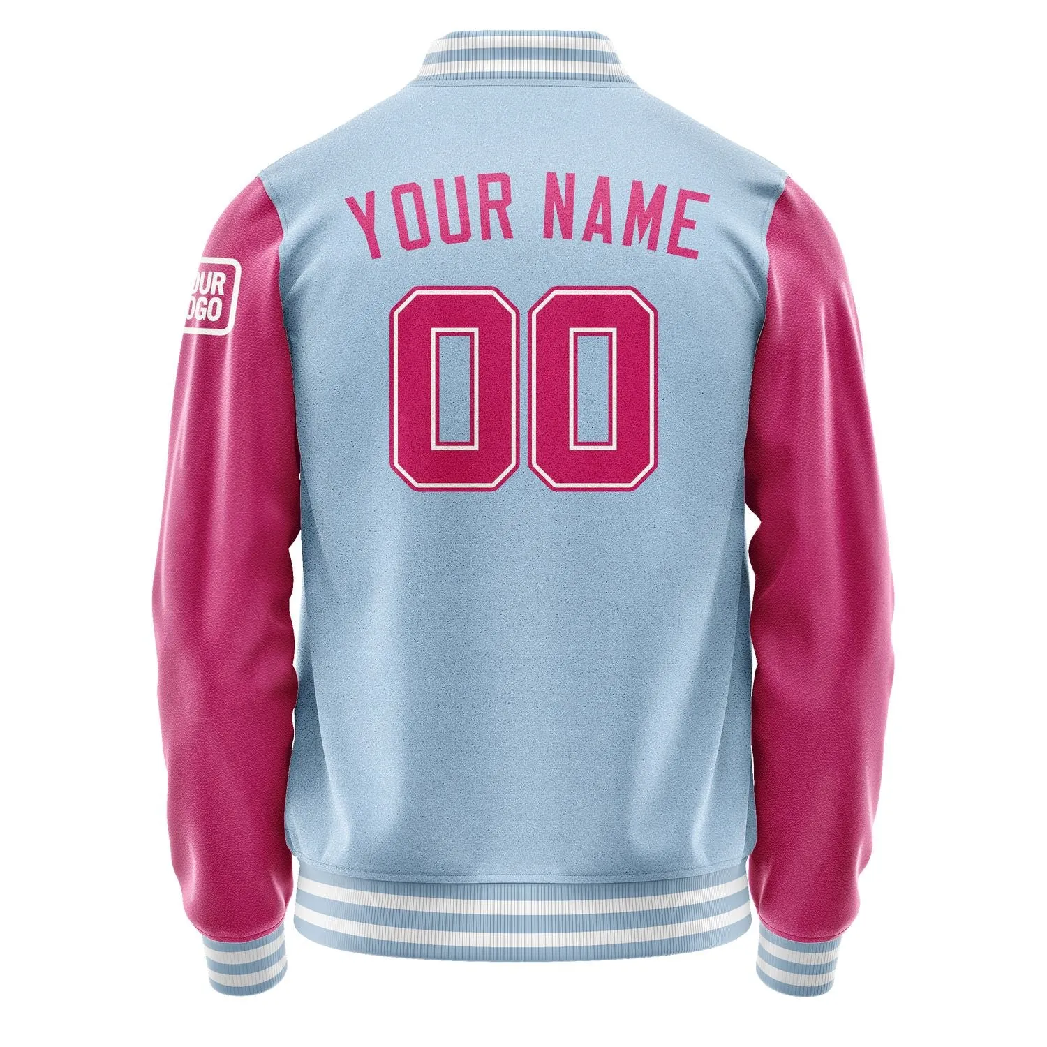 Custom Light Blue Pink Jacket