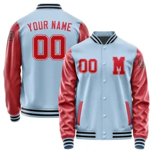 Custom Light Blue Red Jacket