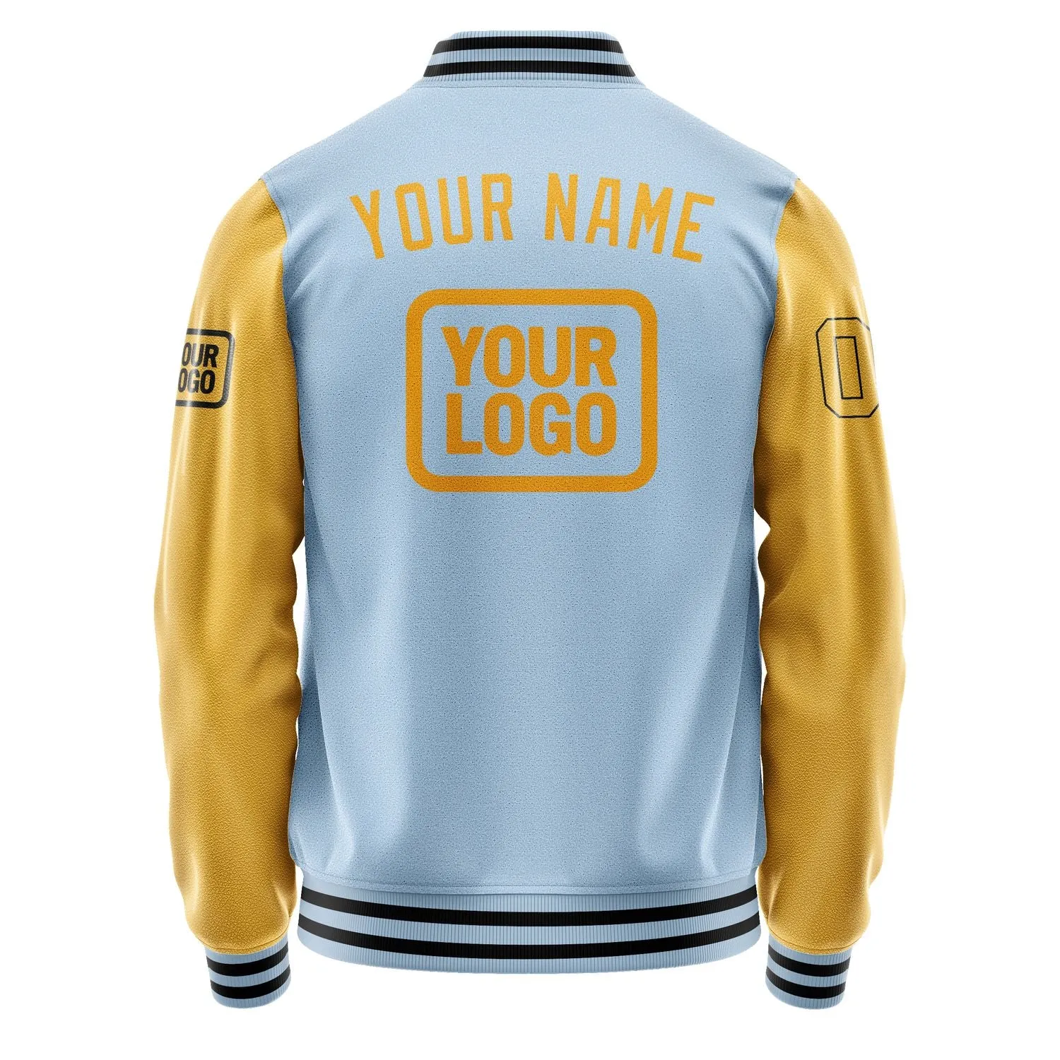 Custom Light Blue Yellow Jacket