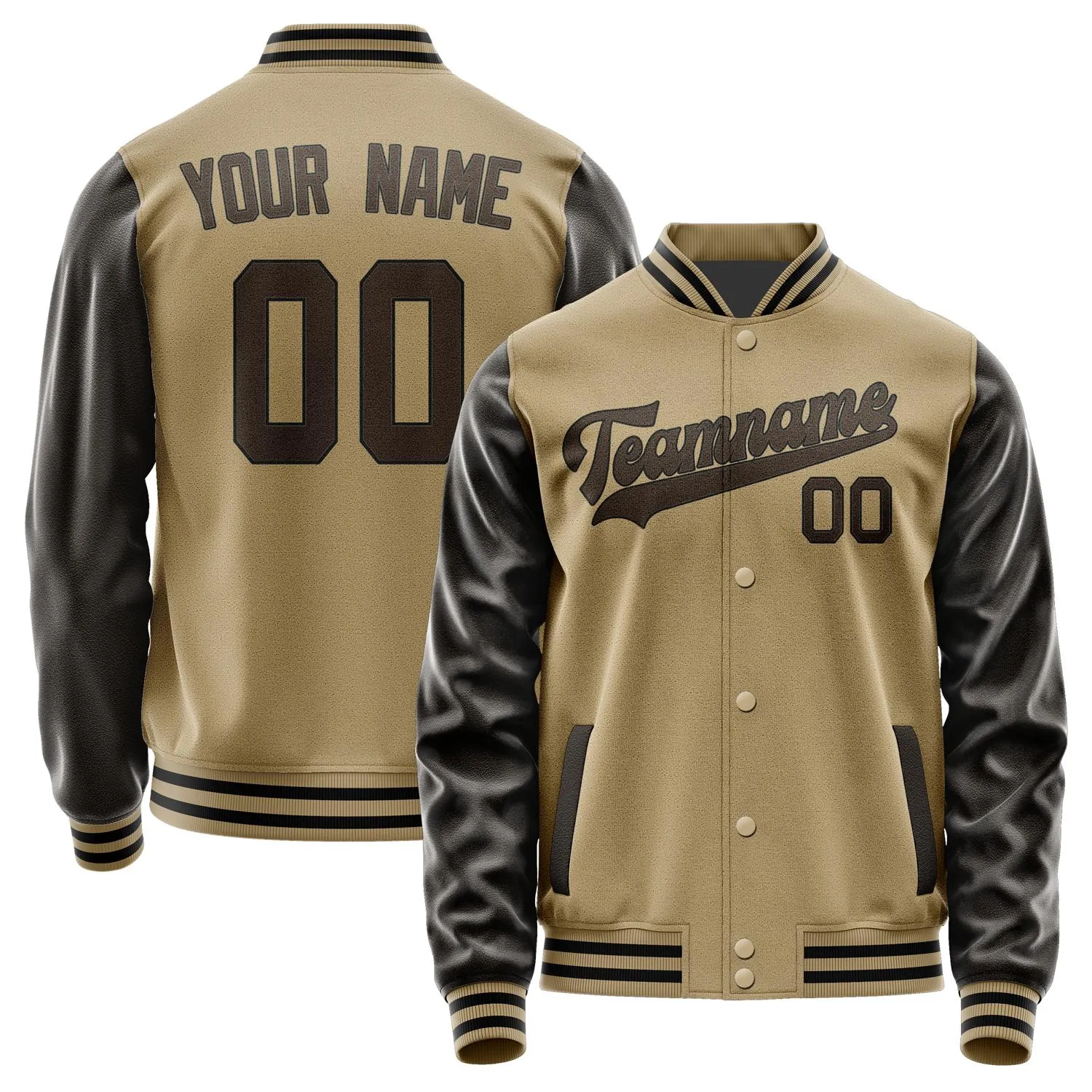 Custom Light Khaki Brown Jacket