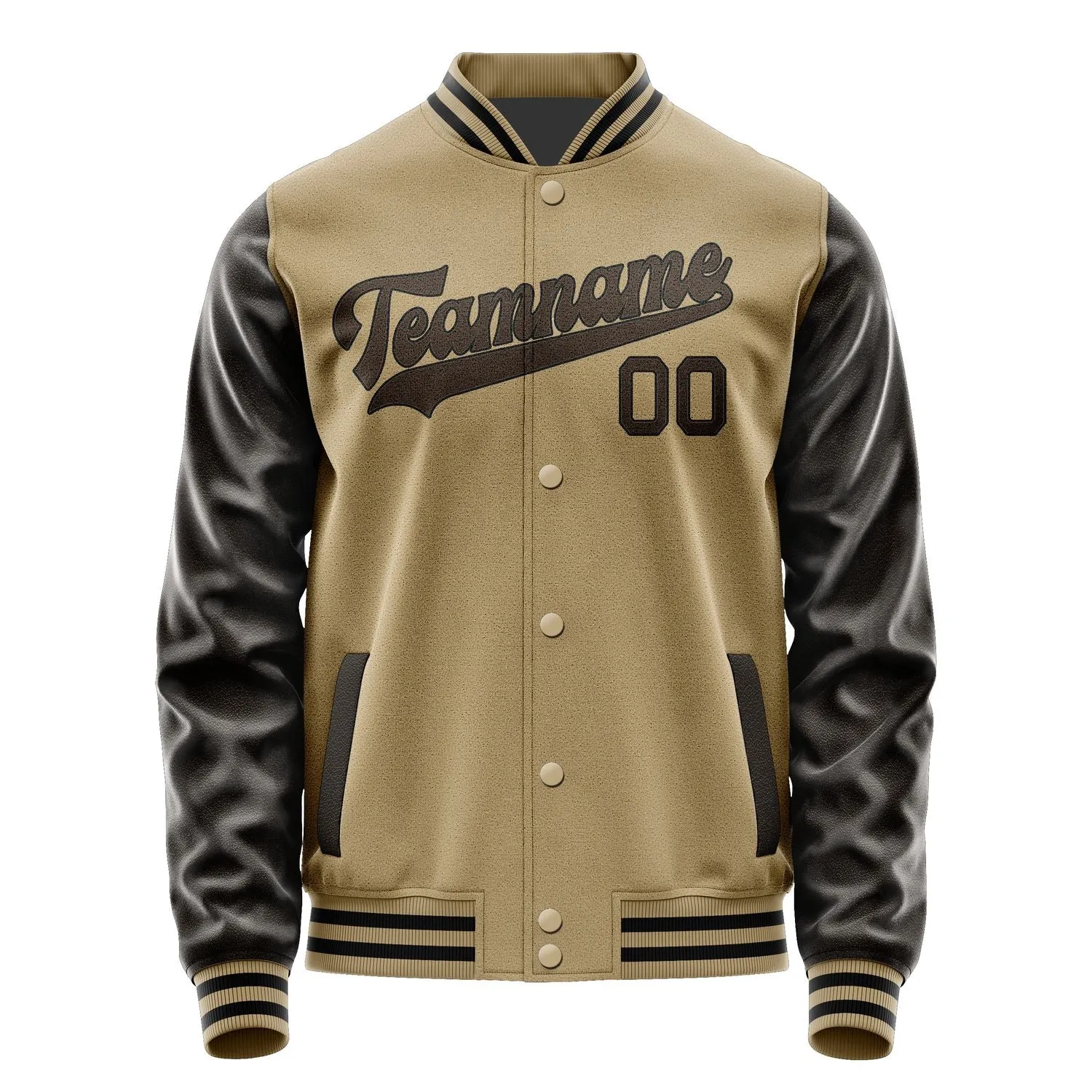 Custom Light Khaki Brown Jacket