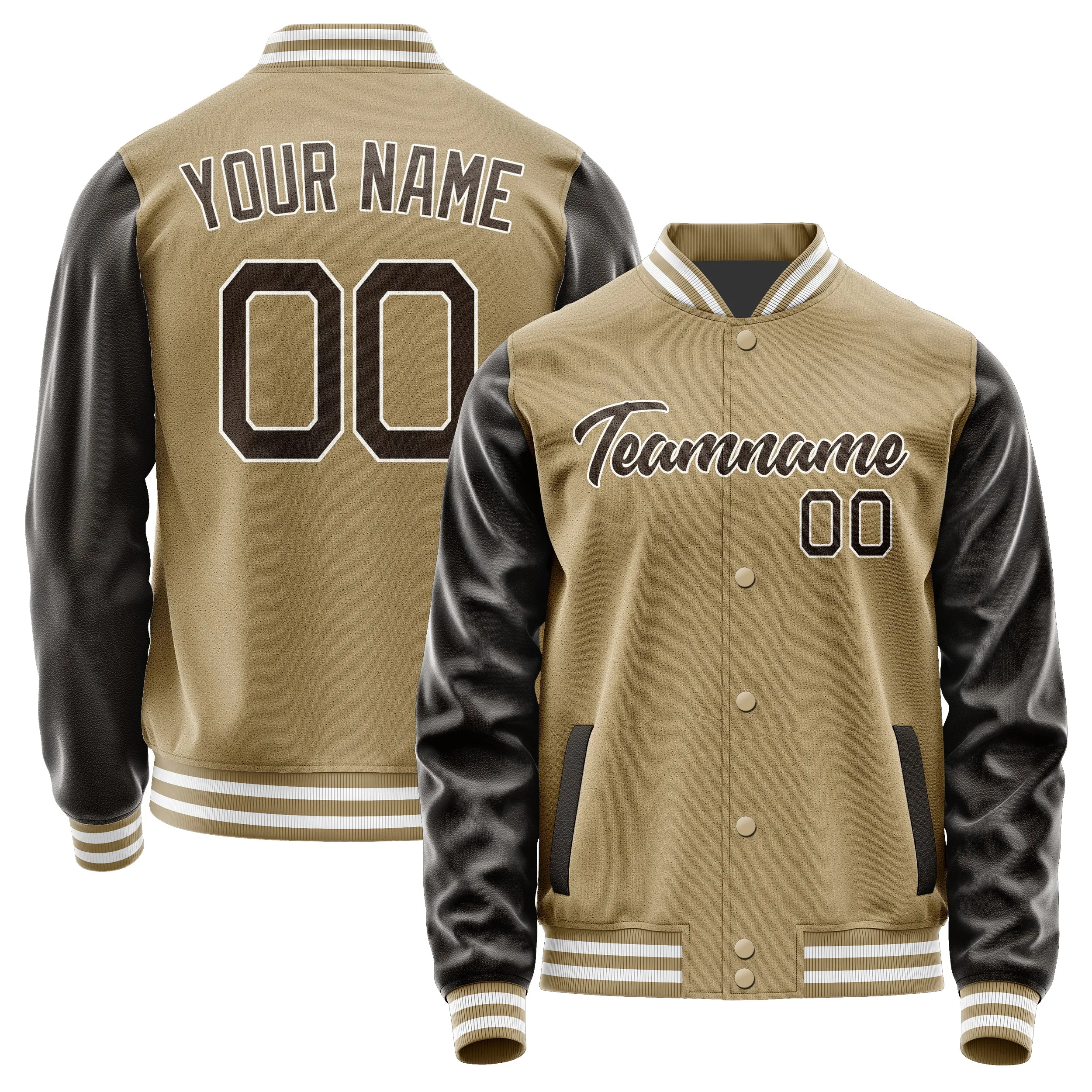 Custom Light Khaki Brown Jacket