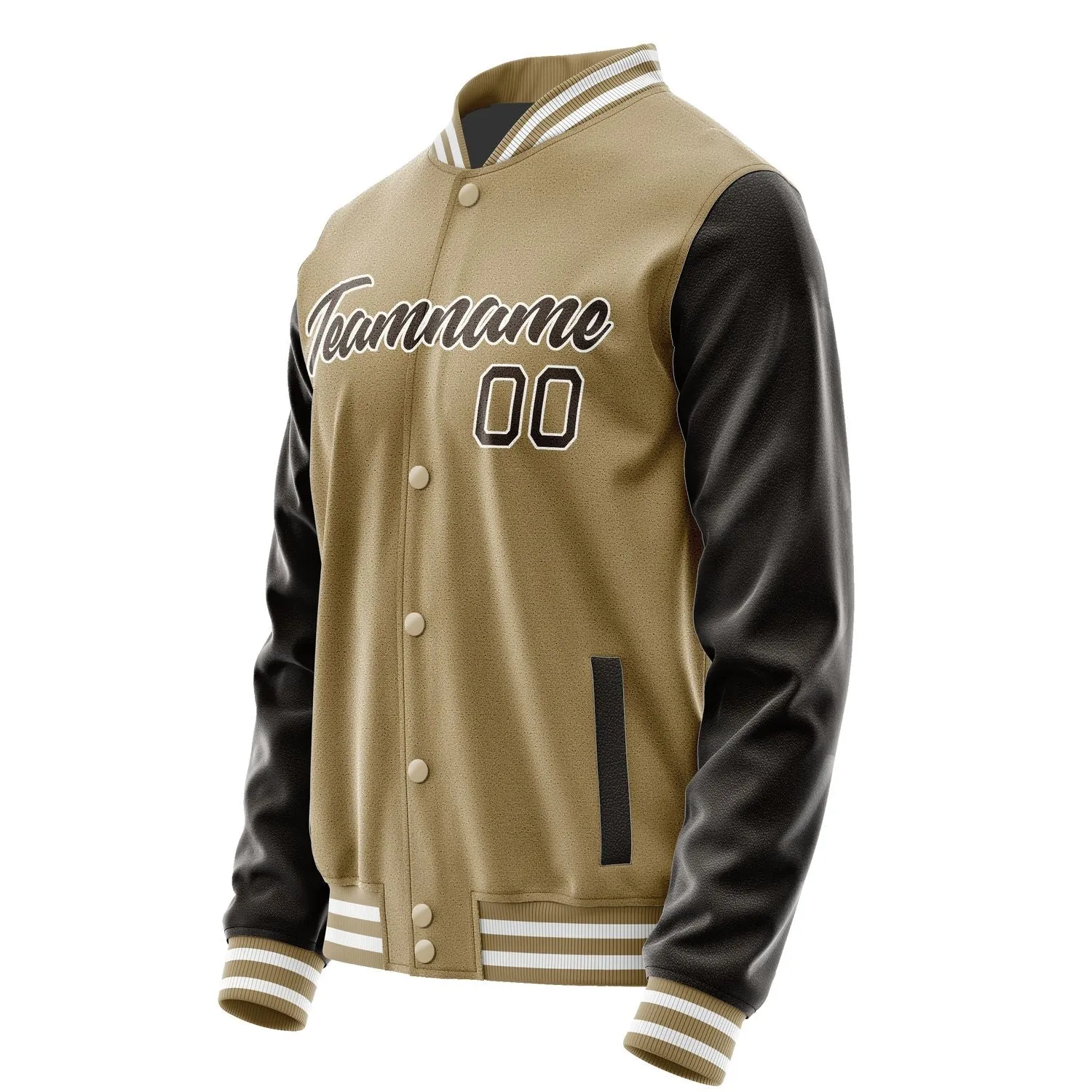 Custom Light Khaki Brown Jacket