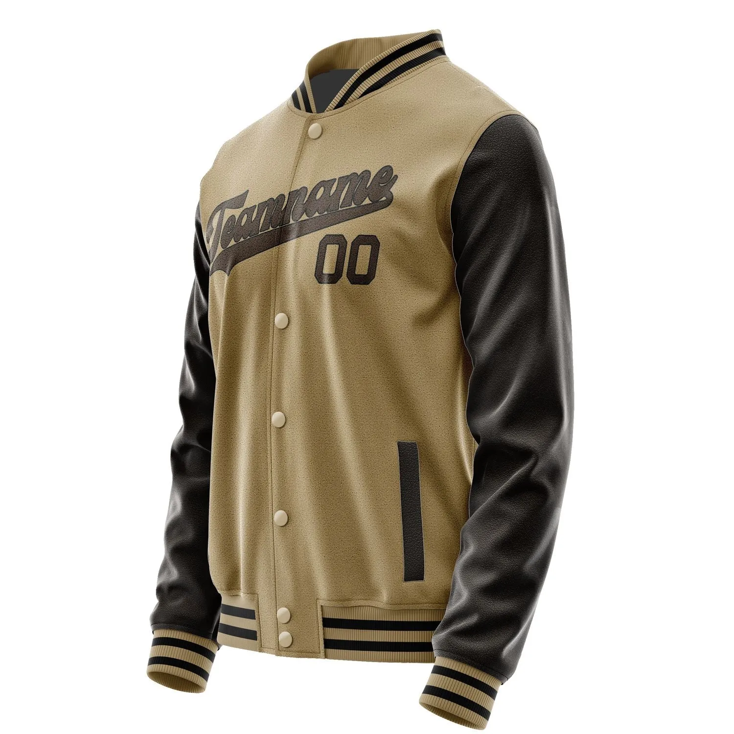Custom Light Khaki Brown Jacket