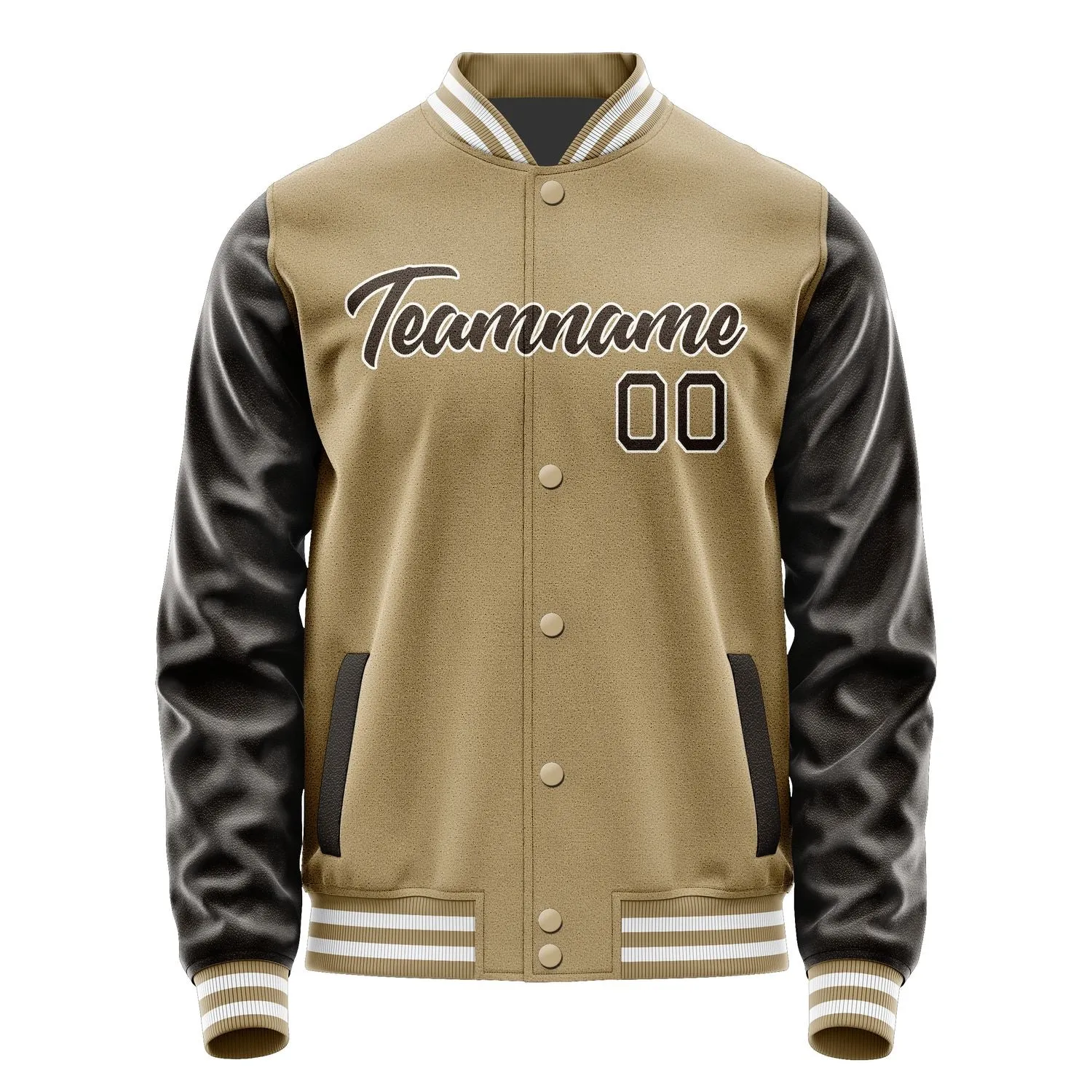 Custom Light Khaki Brown Jacket