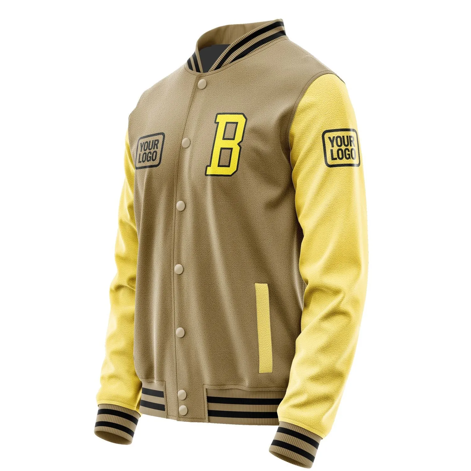 Custom Light Khaki Light Yellow Jacket