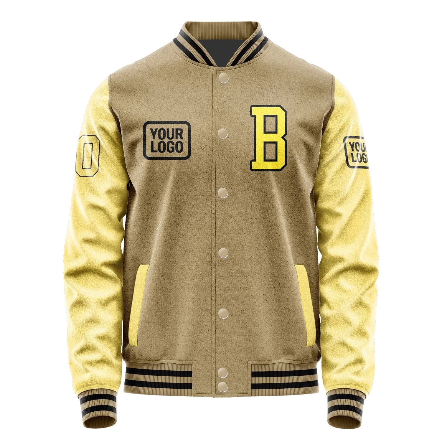 Custom Light Khaki Light Yellow Jacket