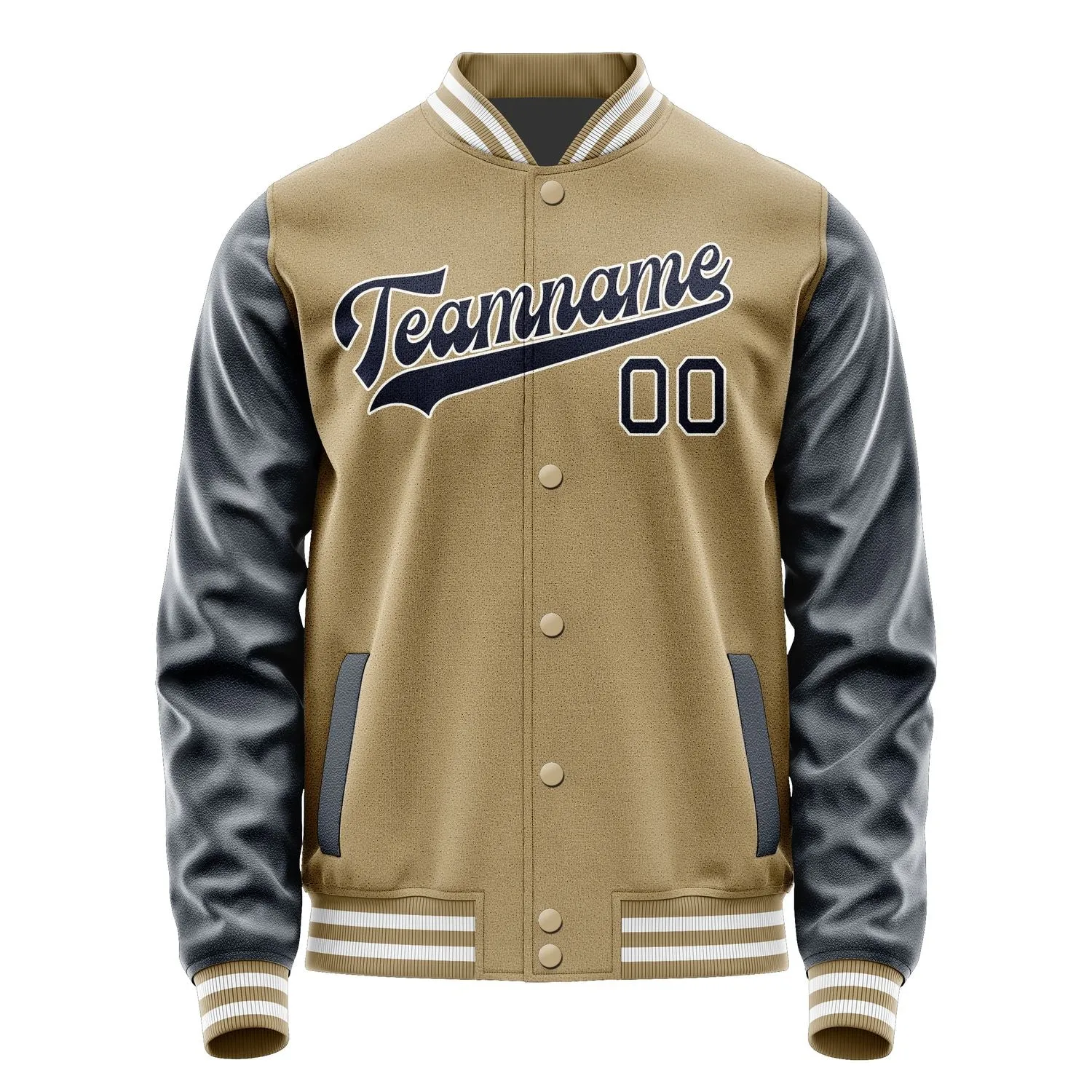 Custom Light Khaki Navy Jacket