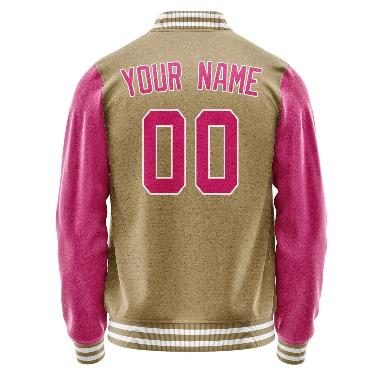 Custom Light Khaki Pink Jacket
