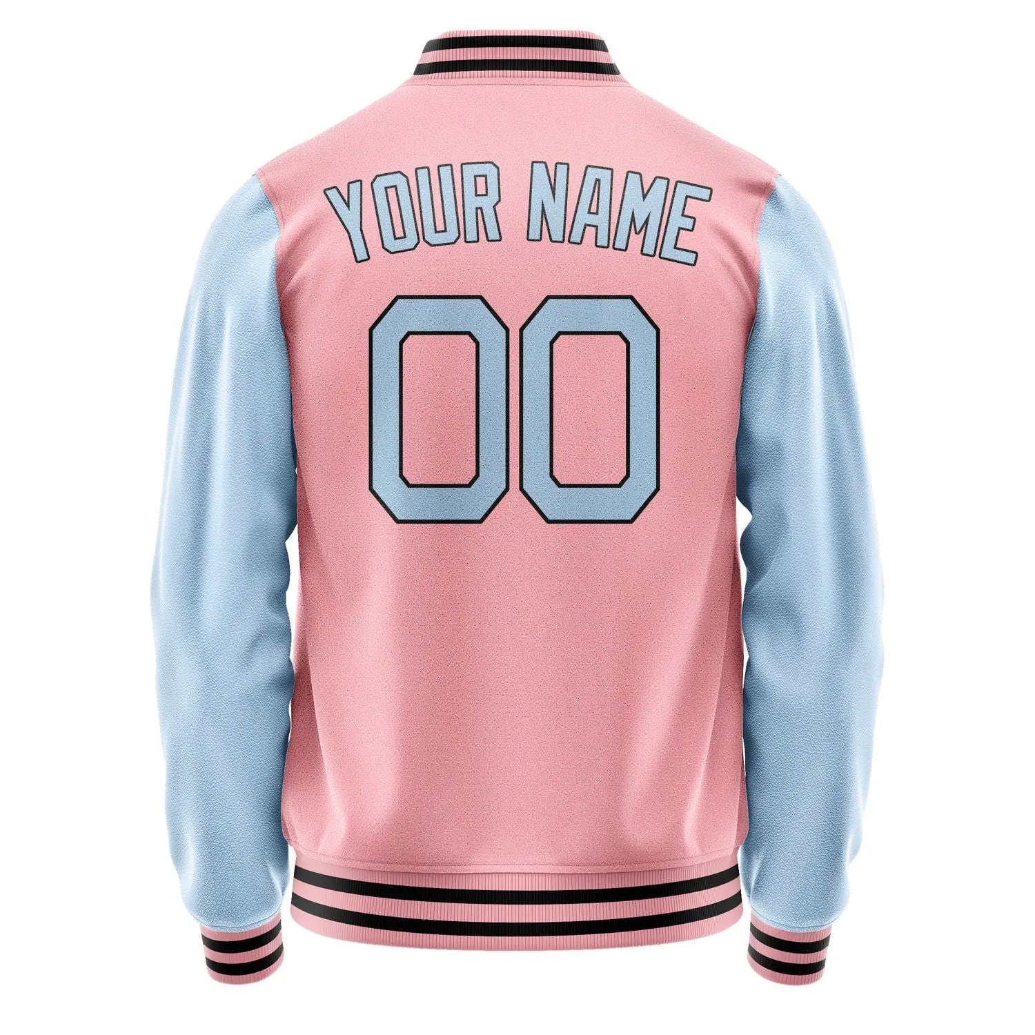 Custom Light Pink Light Blue Jacket