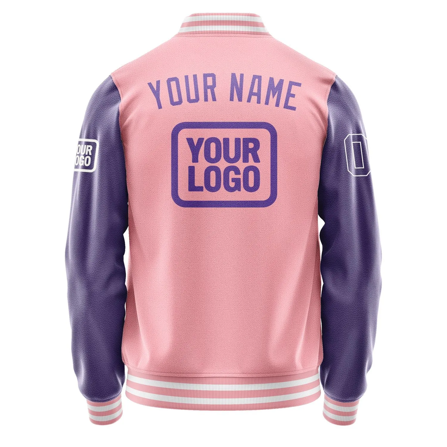 Custom Light Pink Light Purple Jacket