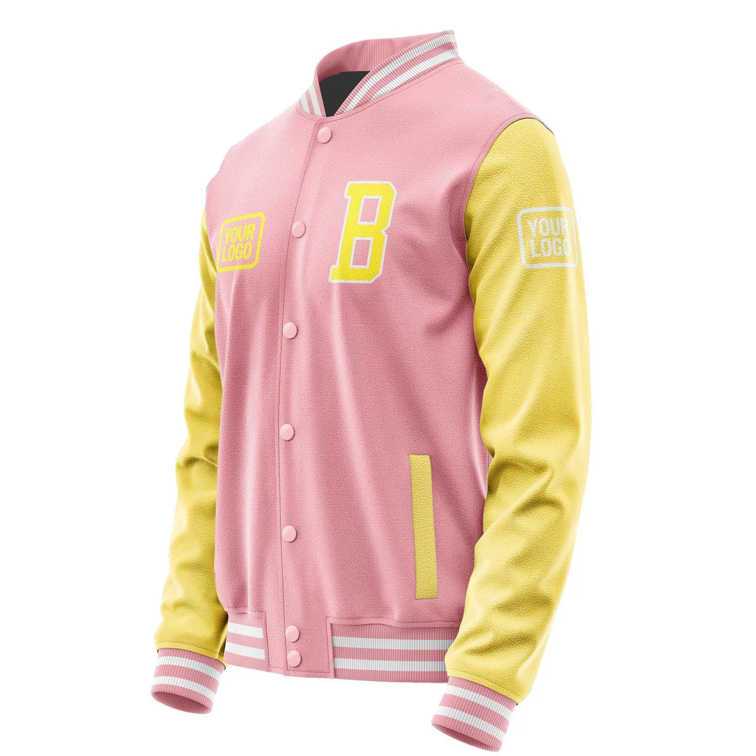 Custom Light Pink Light Yellow Jacket