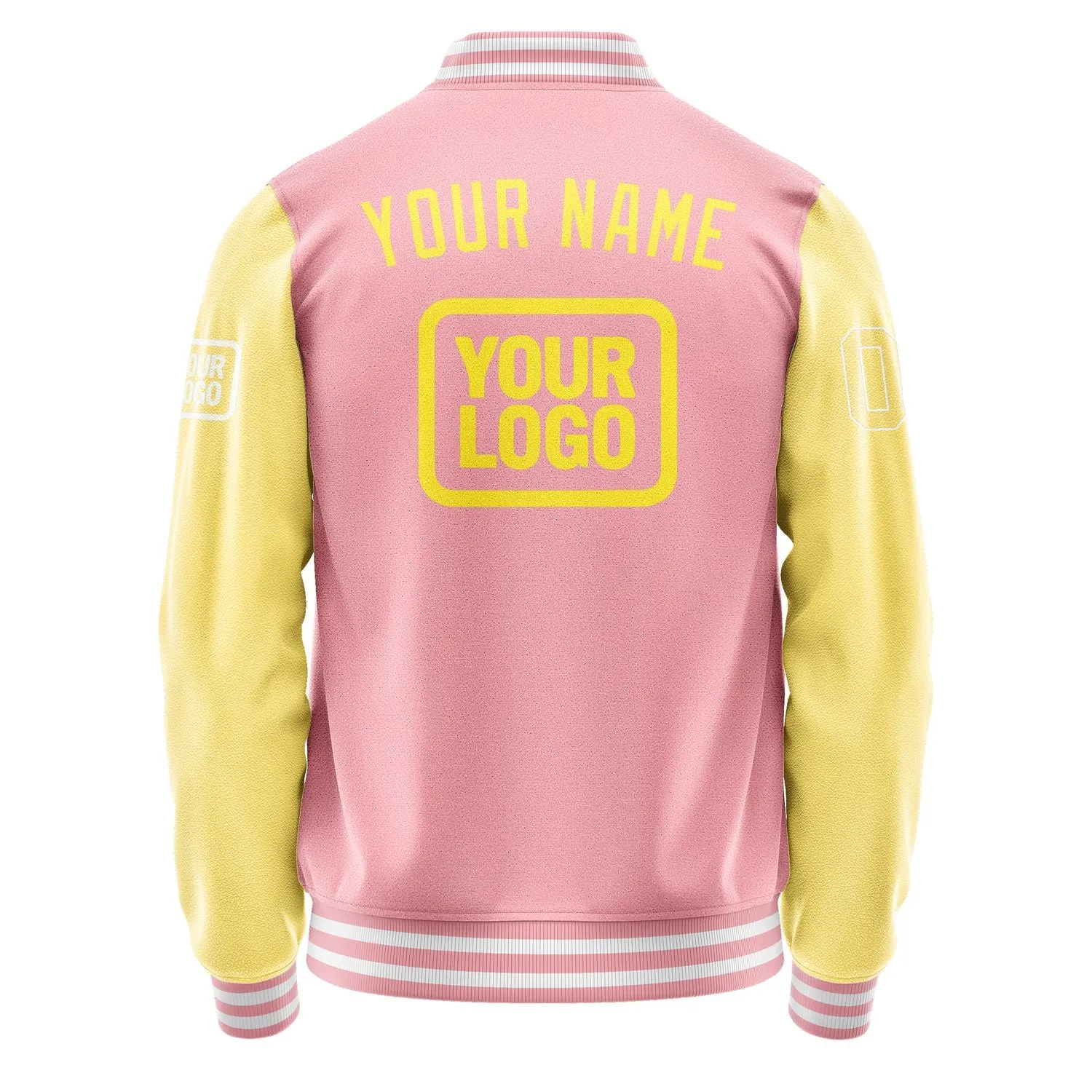 Custom Light Pink Light Yellow Jacket
