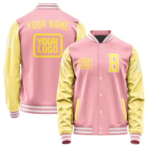 Custom Light Pink Light Yellow Jacket