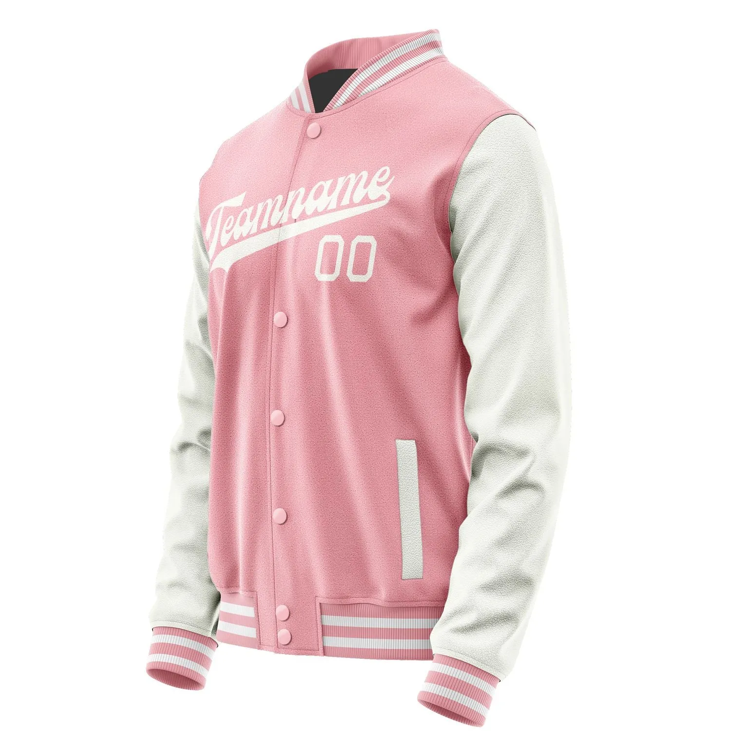 Custom Light Pink White Jacket