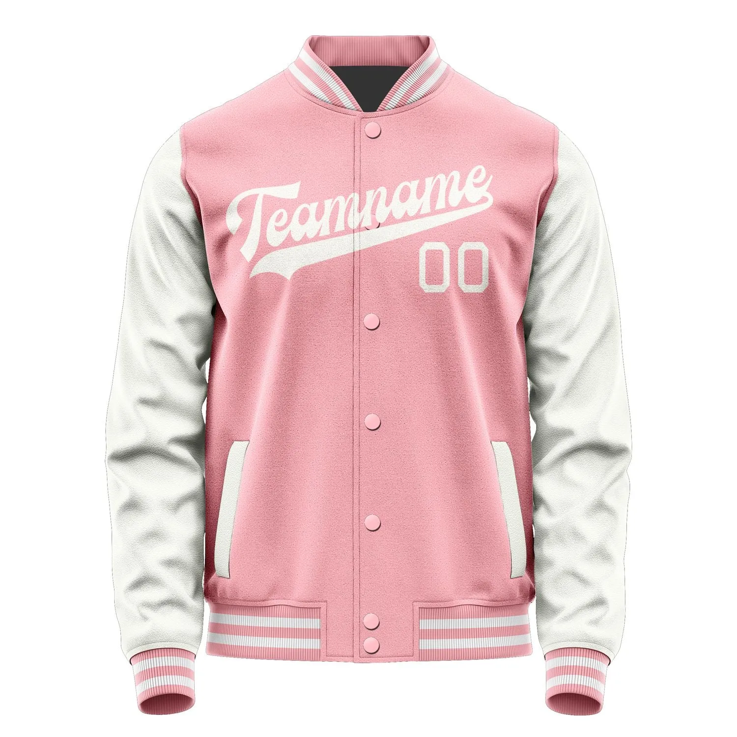 Custom Light Pink White Jacket