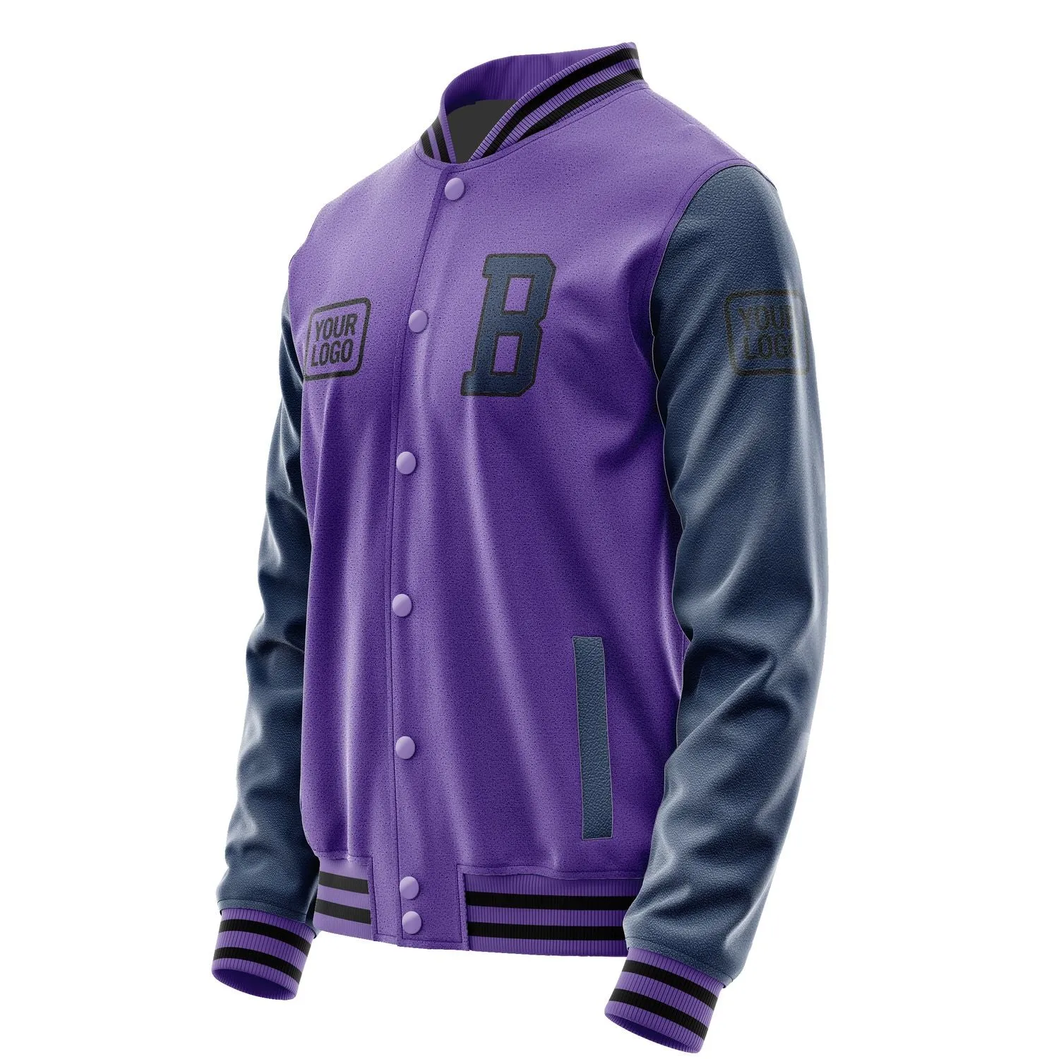 Custom Light Purple Blue Jacket
